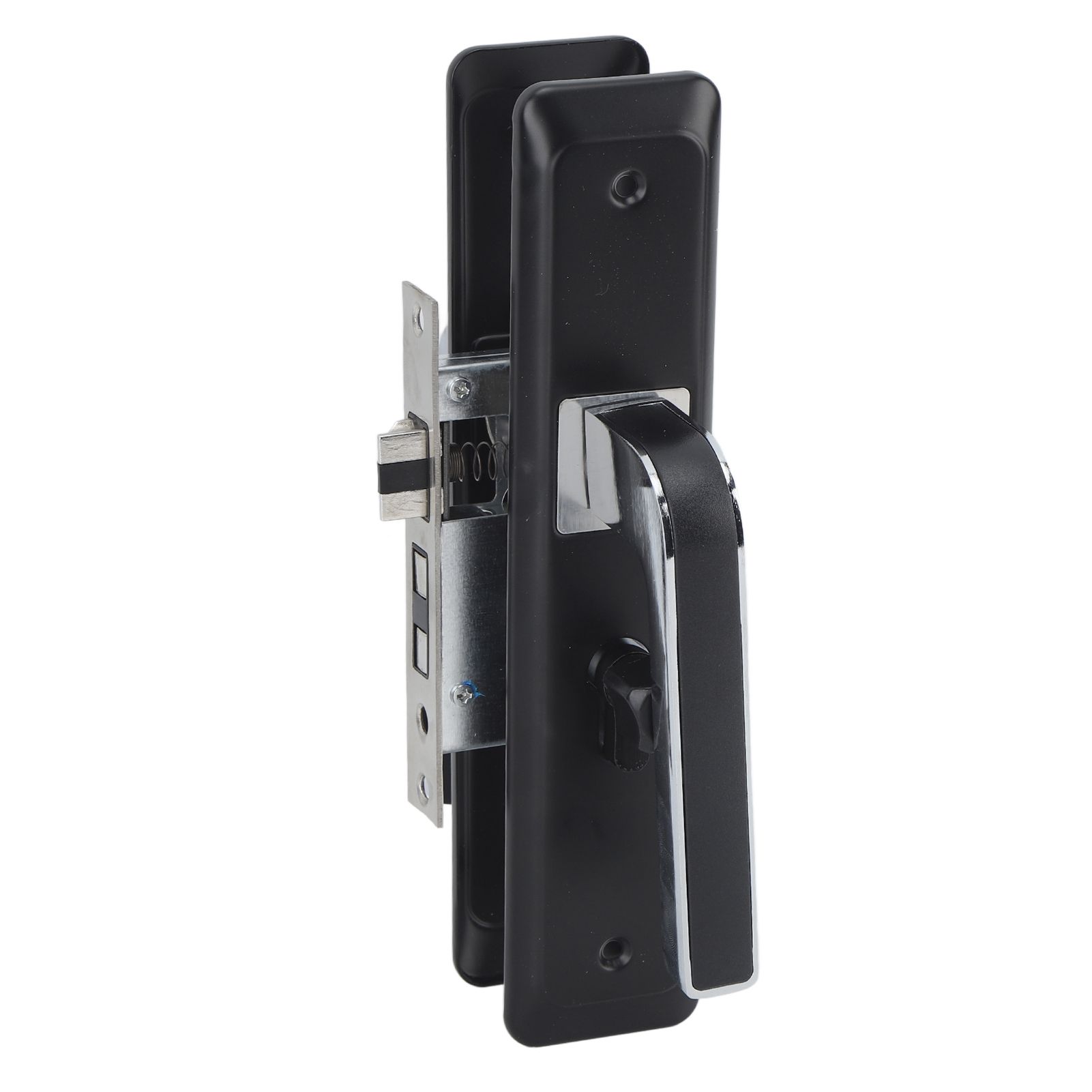 Privacy Bathroom Lever Lock Set Low Noise Door Lever Lockset Bedroom Door Handle Security Door Lever with Lock Black โ image 3
