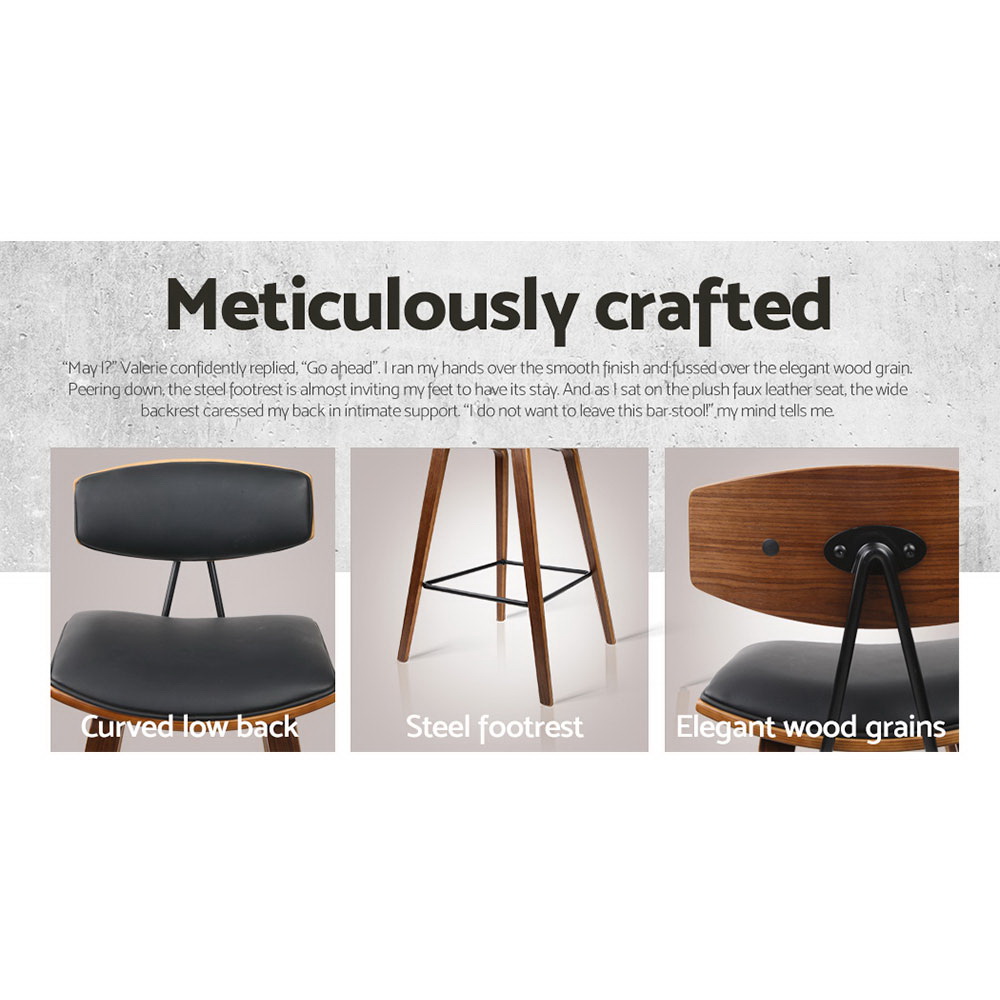 Artiss 4x Bar Stools Leather Padded w/Backrest — image 6