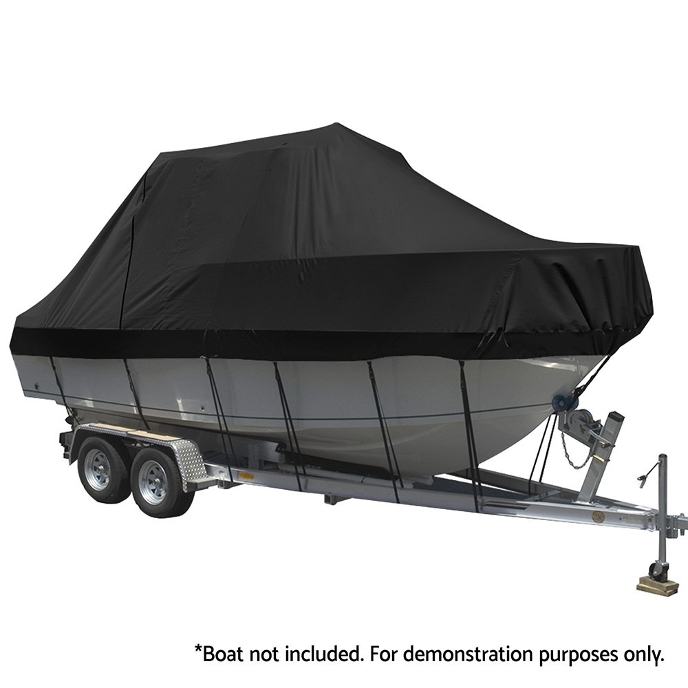 Seamanship Boat Cover 25-27ft Trailerable Jumbo Marine 600D Heavy Duty Black — image 2