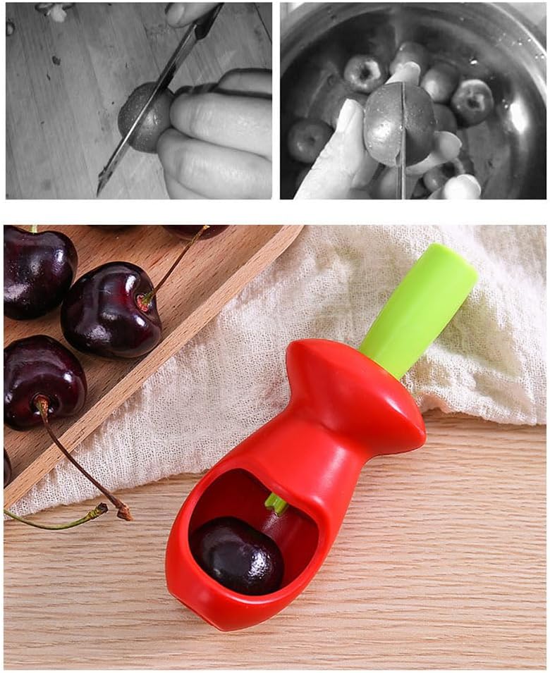 Cherry and Olive Pitter with Splatter Protection for Clean Work - Handy Kitchen Tool — image 4