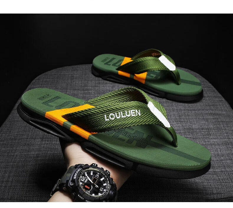Men's Flip Flops: 4 Colors, EVA-PVC Blend, Comfort & Style for Summer Beach & Daily Wear(Green-41) โ image 4