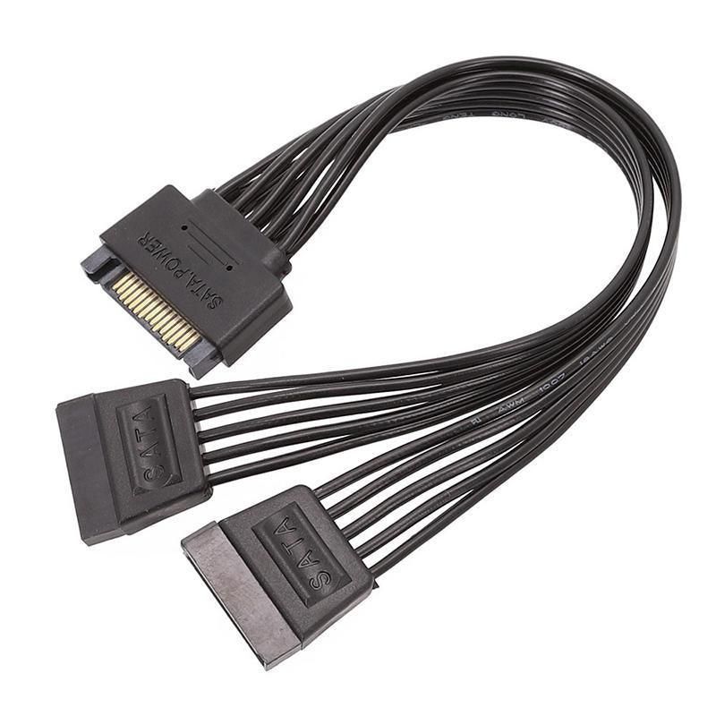 15 Pin SATA Power Y-Splitter Cable Adapter Extension 1 Male to 2 Female for HDD โ image 6