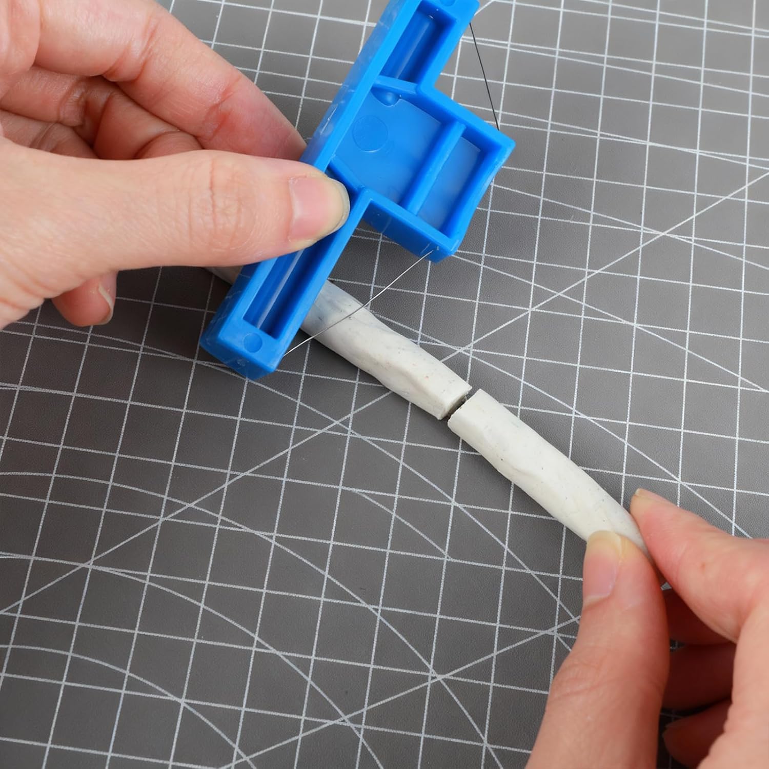 Xindojuz Angle Cutting Clay Tool, Steel Wire Bevel Cutter Small Pottery Angle Clay Trimming Tools Plastic Ceramic Wire Small Pottery Cutter for Ceramics and — image 4
