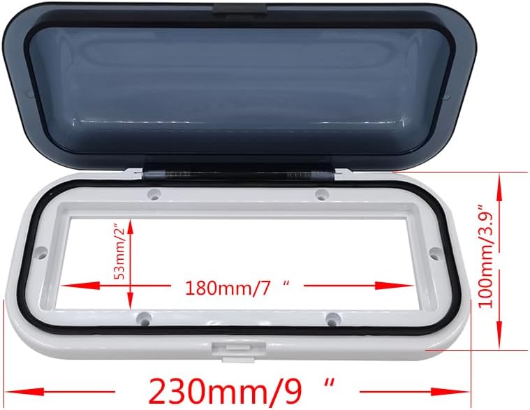 Water Resistant Marine Stereo Cover - Smoke Colored Heavy Duty Boat Radio Protector Shield with Flip-up Door & Spring Loaded Release Mounting Gasket — image 3