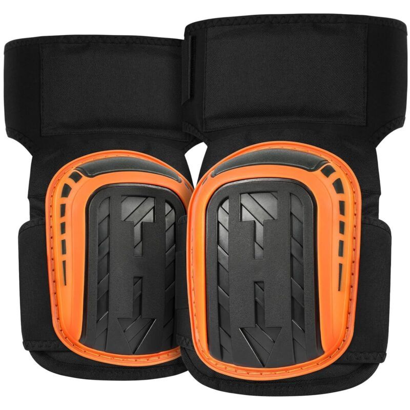 Work Knee Pads Construction, Knee Pads with Robust Foam Padding and Gel Cushion Extended Thigh Strap and Adjustable Clips for Gardening