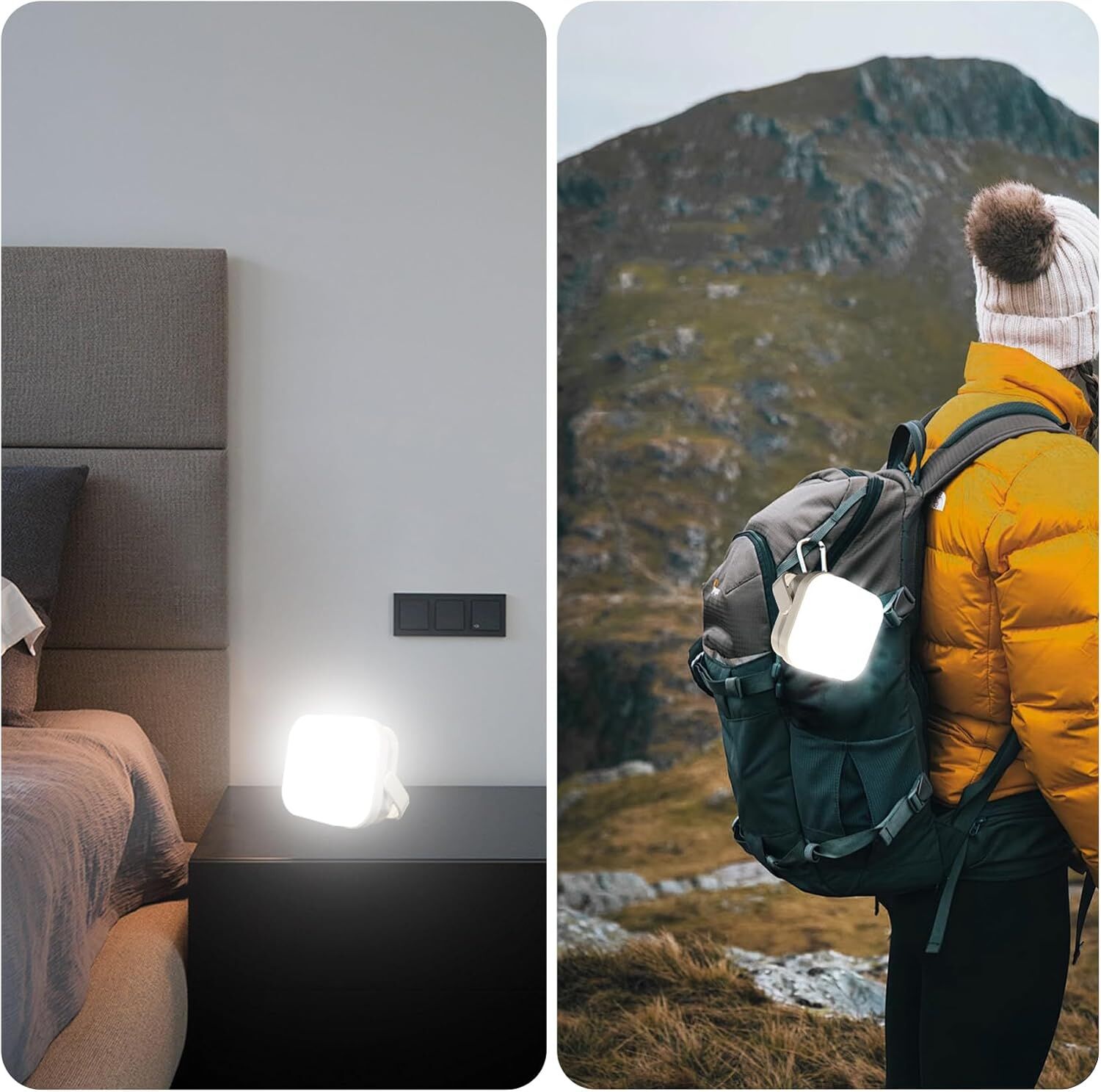 2-Pack LED Night & Emergency Lights - Mini Portable with 3 Modes for Home, Bedrooms, Power Outages & Backup, Outdoor Travel, Camping, Barbecue — image 6
