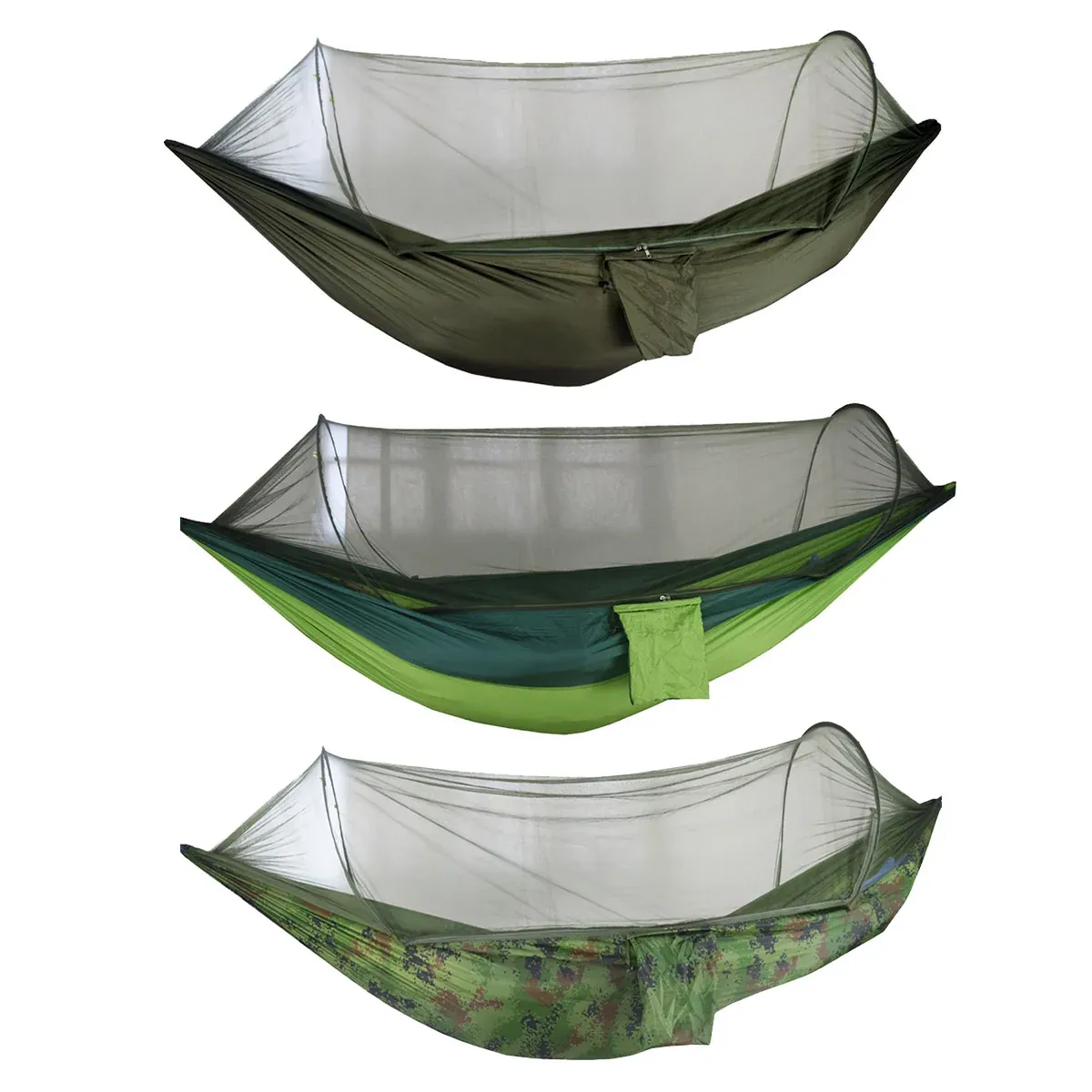 Camping Hammock Tent Set Double Outdoor Hanging Bed With Mosquito Net For Travel - Camouflage โ image 3