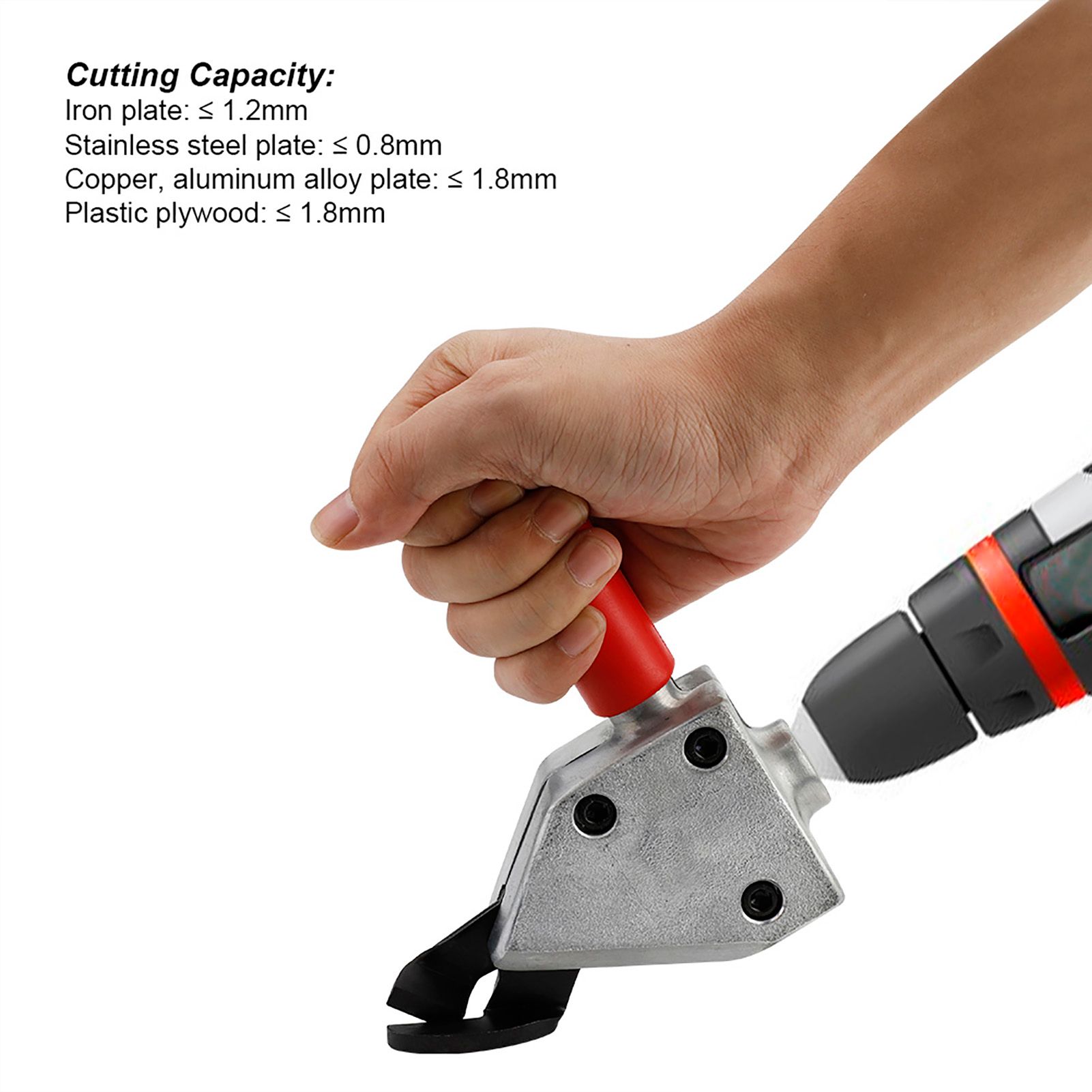 Metal Nibbler Steel Iron Sheet Saw Cutter Cutting Tool Electric Drill Attachment Accessories — image 3