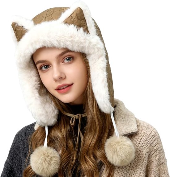 Fleece winter hat - Warm hat with thickened ear flaps - Soft, comfortable and frost-resistant - Stylish winter accessory - Color: Black — image 4