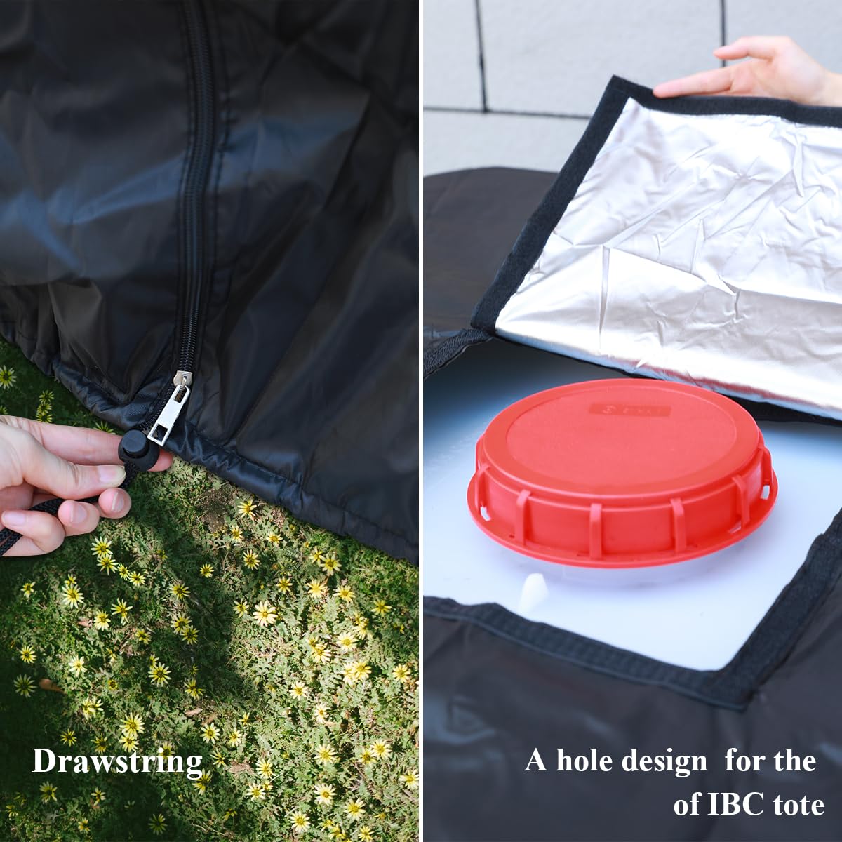 1000L 275 Gallon 420D IBC Tote Water Tank Cover Sunshade Waterproof Protective Cover IBC Tote Covers โ image 5