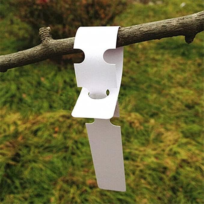 100 White Waterproof Plant Labels Garden Stakes - Durable Steeketiketten for Outdoor Use — image 3