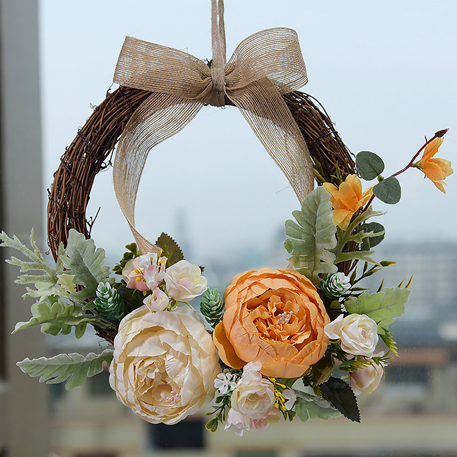 Simulation Peony Garland Outdoor Decoration Garland Wedding Home Door Decoration — image 2