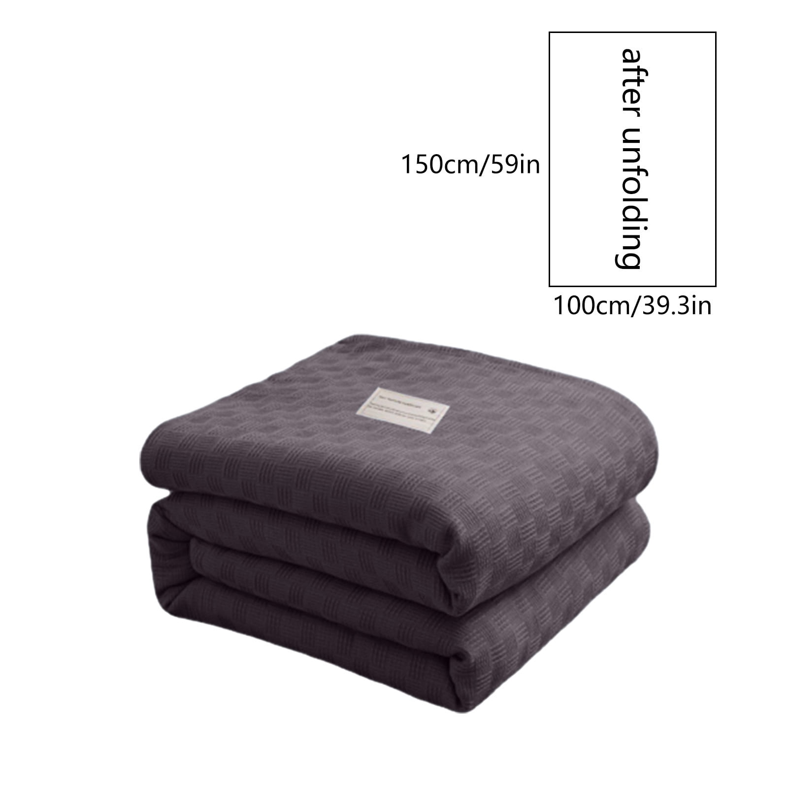 59 × 39" 100% Cottons Blanket, Soft and Breathable Bed Blanket, Multi-functional Bed Blanket for All Season, Machines Washable Bed Couch for Home Living Room — image 3