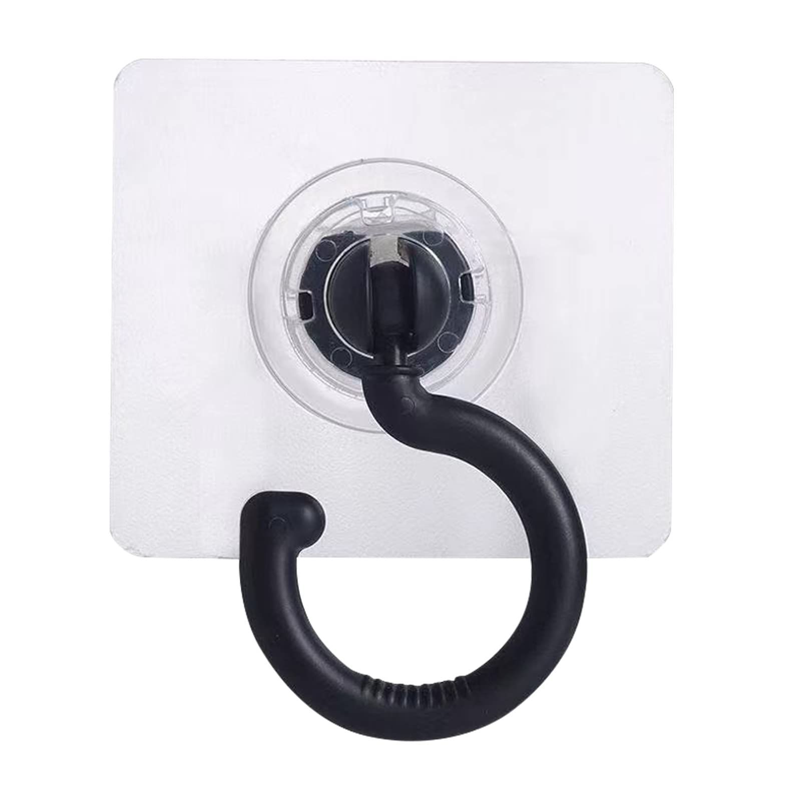 360 Degree Kitchen Self-Adhesive Wall Hook, Strong Household Portable Hook Multifunction Rotatable Hook Rack Wall Sticker (3pcs)