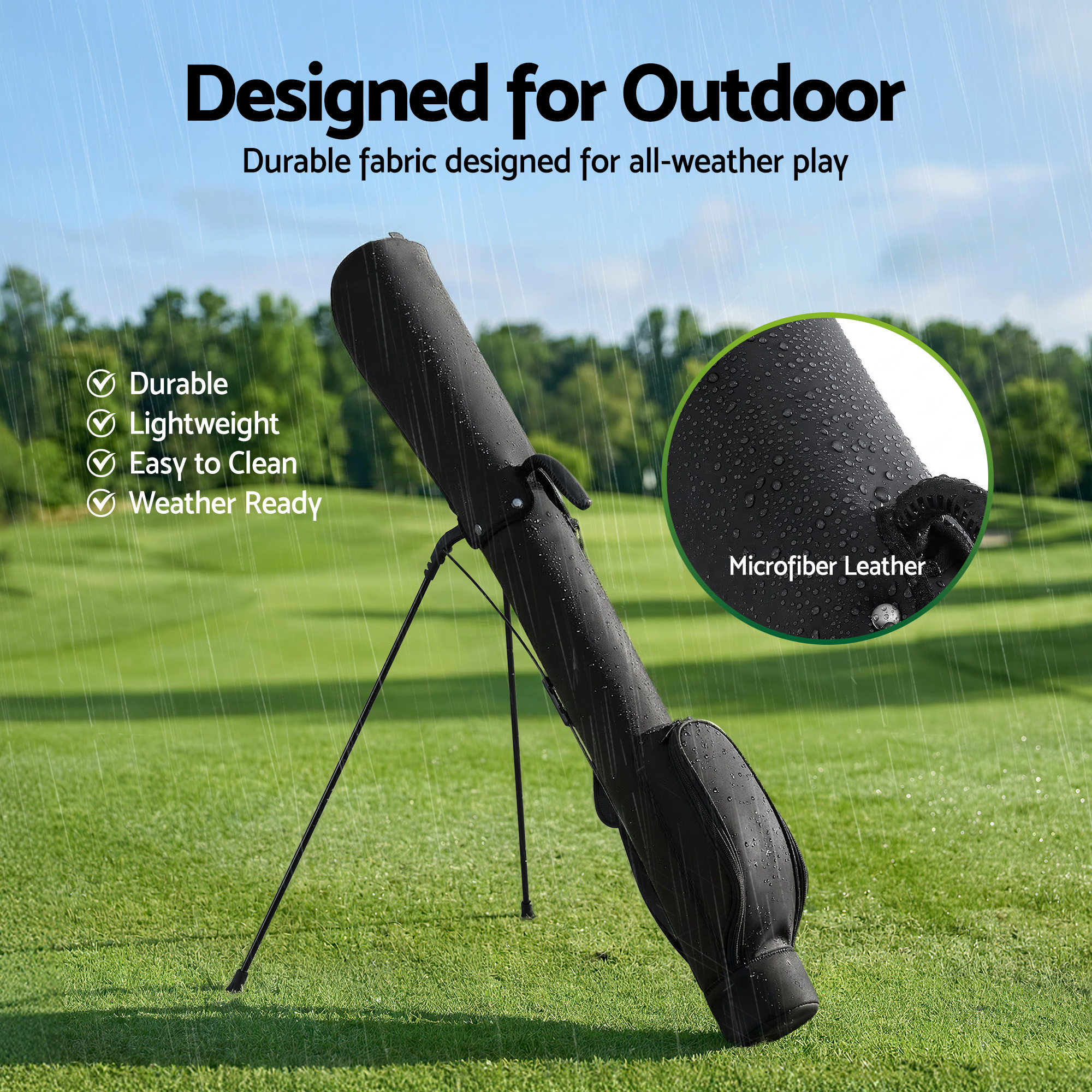 Everfit Golf Stand Bag Lightweight Sunday Pitch And Putt Bag Black — image 6