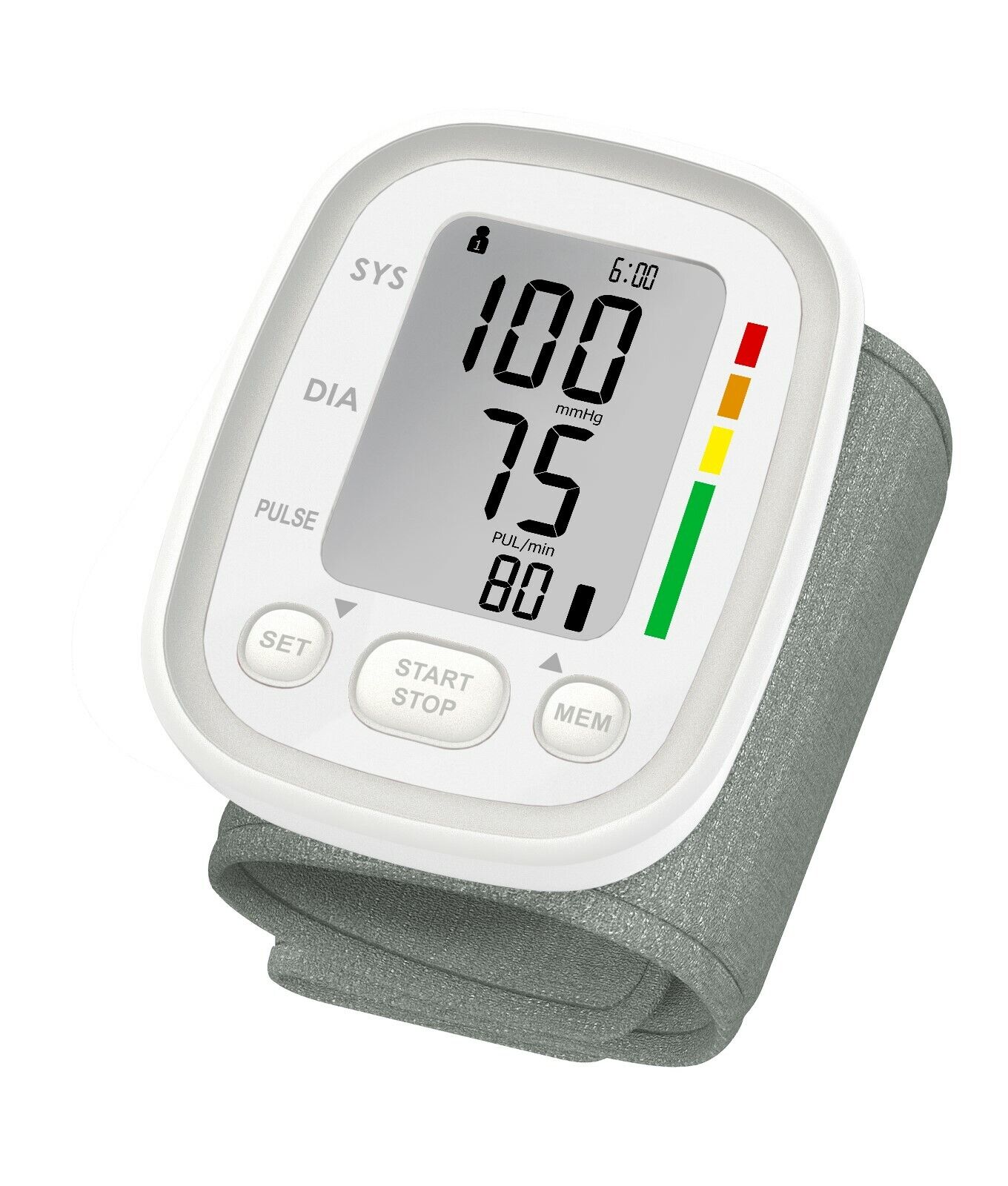 Automatic Digital Wrist Blood Pressure Monitor White — image 2