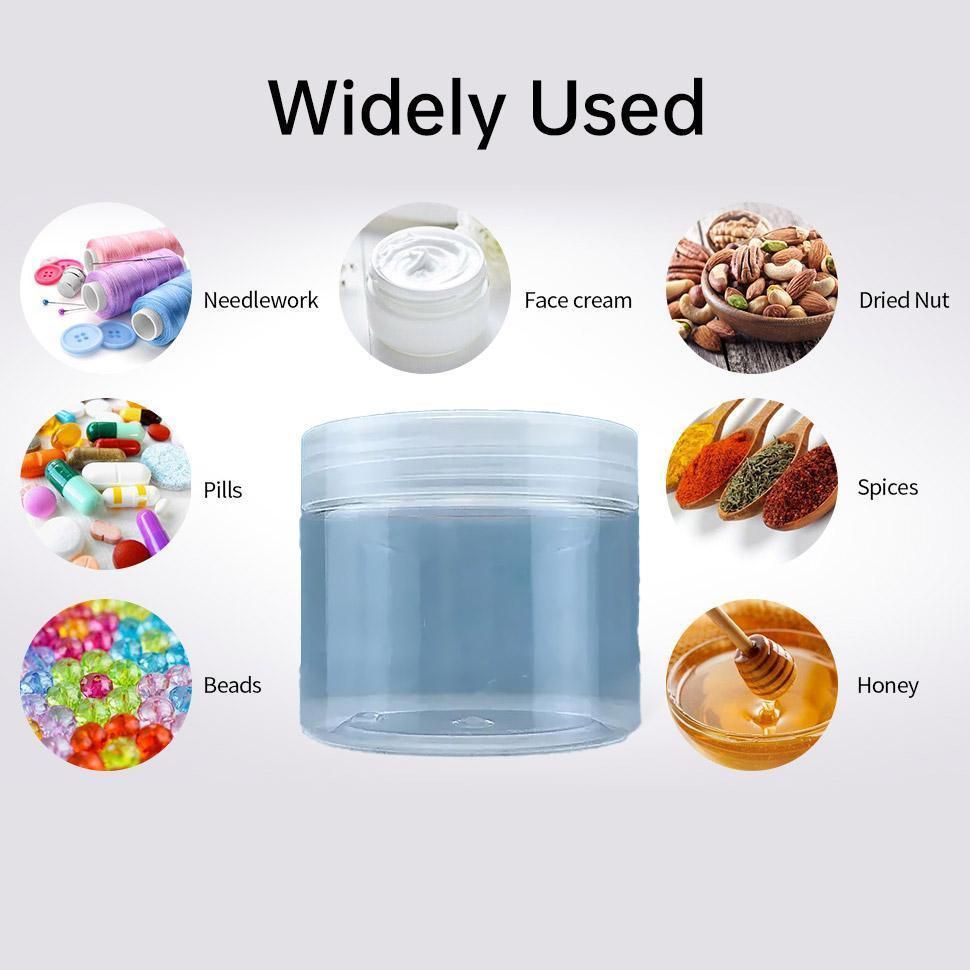 10pcs Transparent Wide Mouth Plastic Jars with Cap Skin Care Cream Containers - 50ml โ image 5