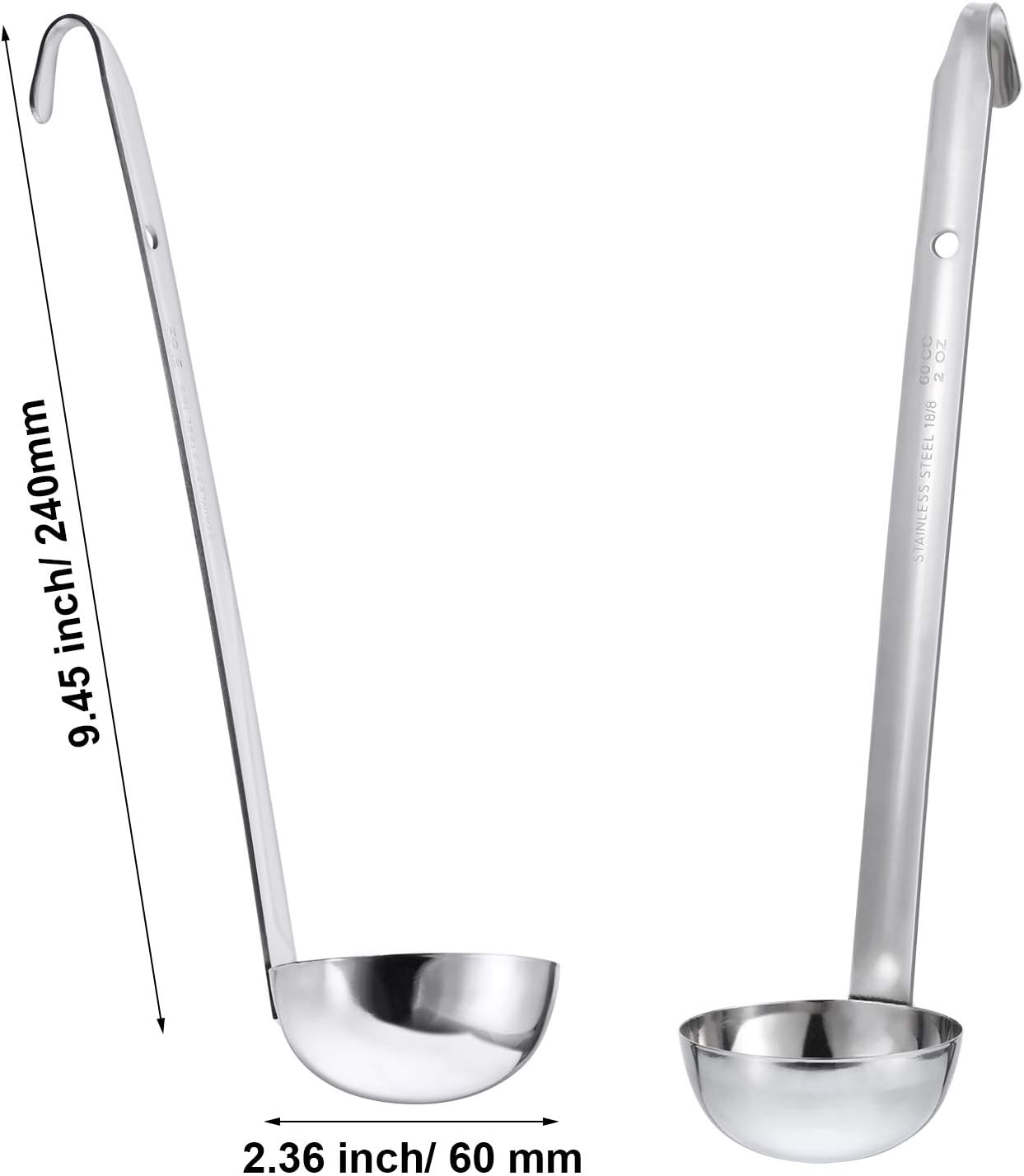 Stainless Steel Ladle Soup Handle Ladle with Pouring Rim for Kitchen Cooking Soup Sauce โ image 4