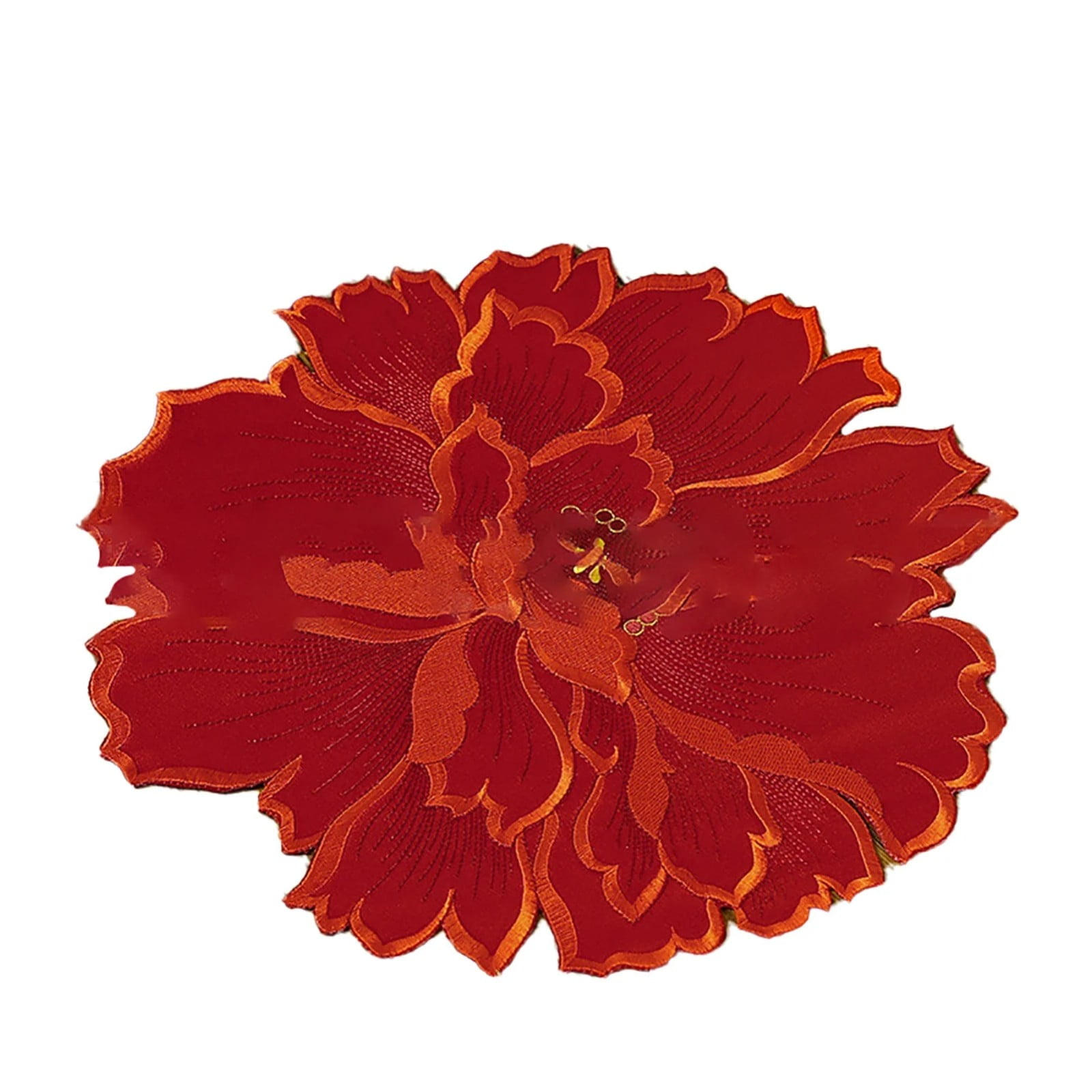4 Pieces Flower Placemat, 3D Flower Placemats, Flower Shape Placemat, Heat-Resistant And Washable Placemat for Dining Table, White — image 5