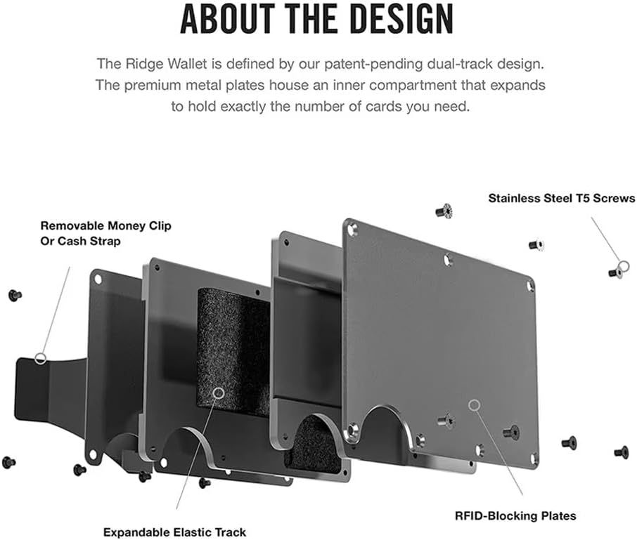 Blue Slim RFID Blocking Aluminum Card Holder - Metal Wallet with Cash Strap Minimalist Card Case โ image 5