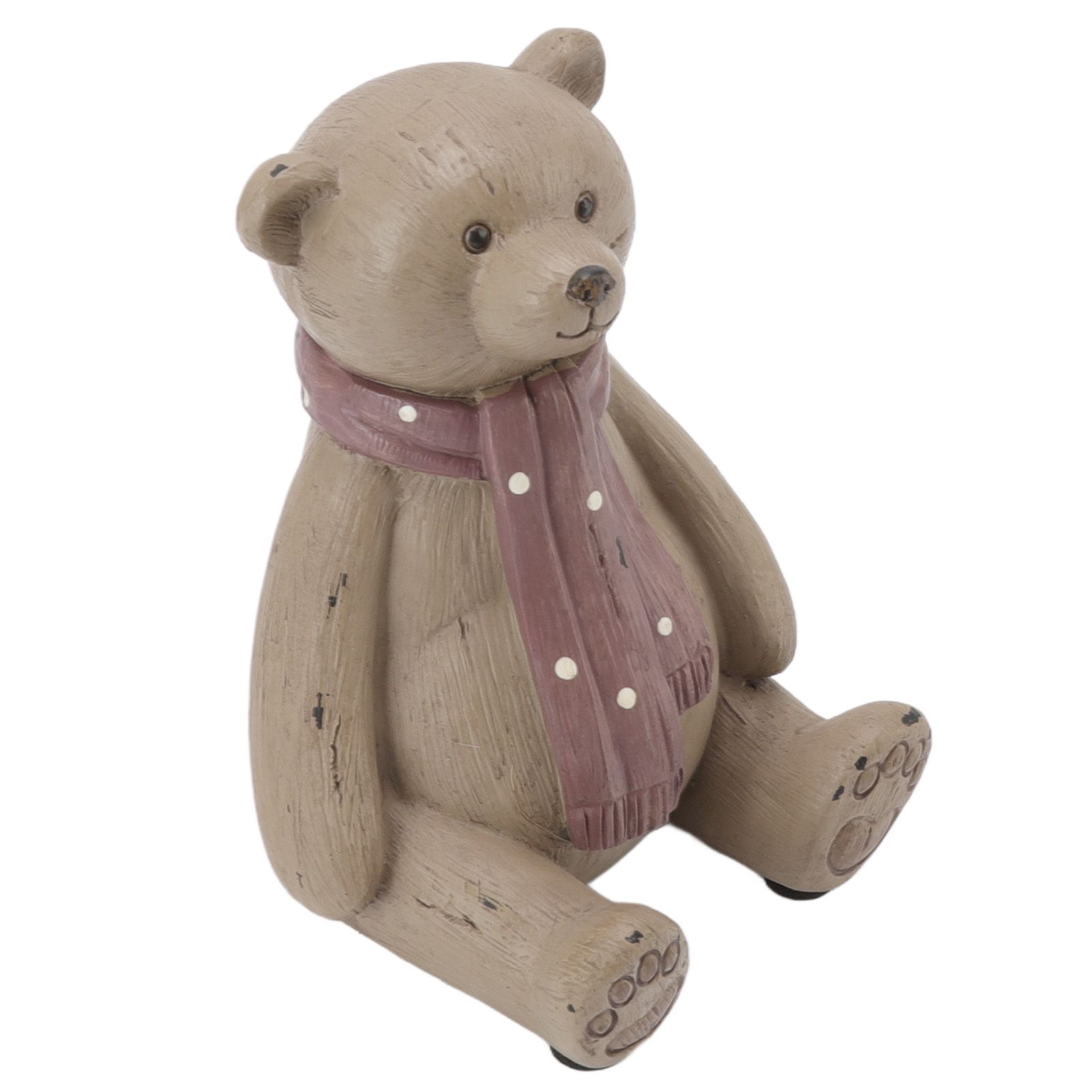 Scarf Bear Ornament Exquisite Workmanship Resin Bear Statue with Antislip Soft Rubber Pad for Living Room Porch โ image 6