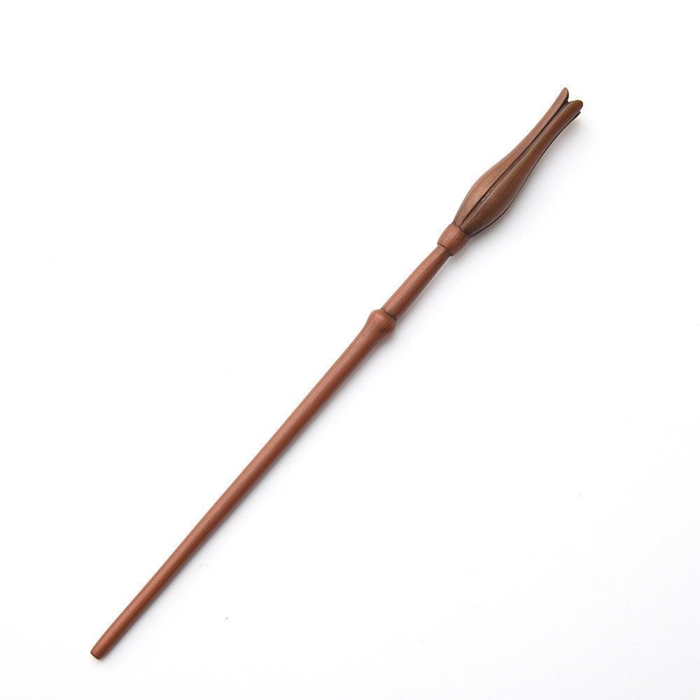 Delicate Slim Resin Wizard Wand With Metal Core, Christmas & Halloween Party Prop, Style 13, Black Gold Stamping Ribbon Gift Box