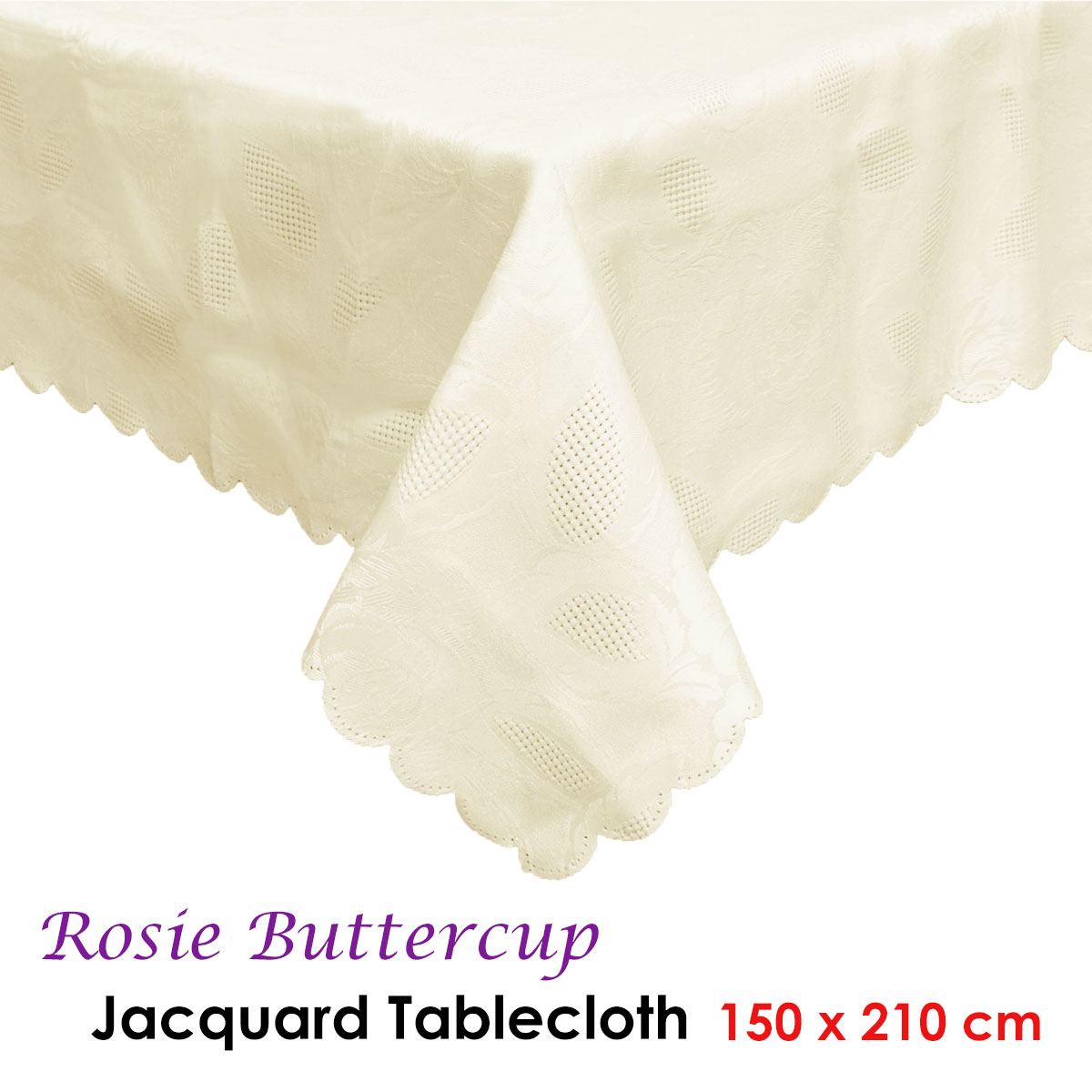 Rosie Buttercup Luxury Jacquard Tablecloth 150 x 210 cm โ image 2