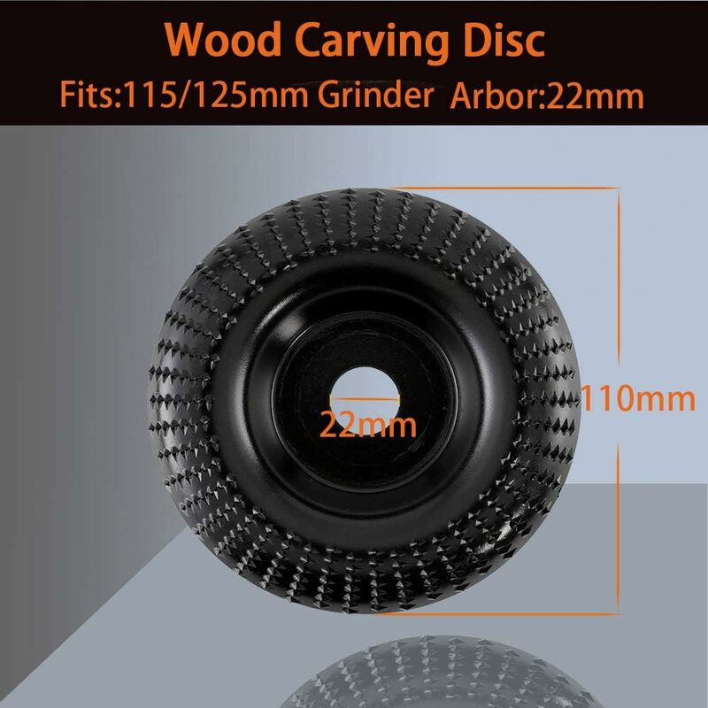 Wood Carving Disc (Ø 110Mmx 22 Mm) Wood Grinding Disc Chainsaw Disc, Tungsten Carbide Wood Grinding, Grinding Discs For — image 3