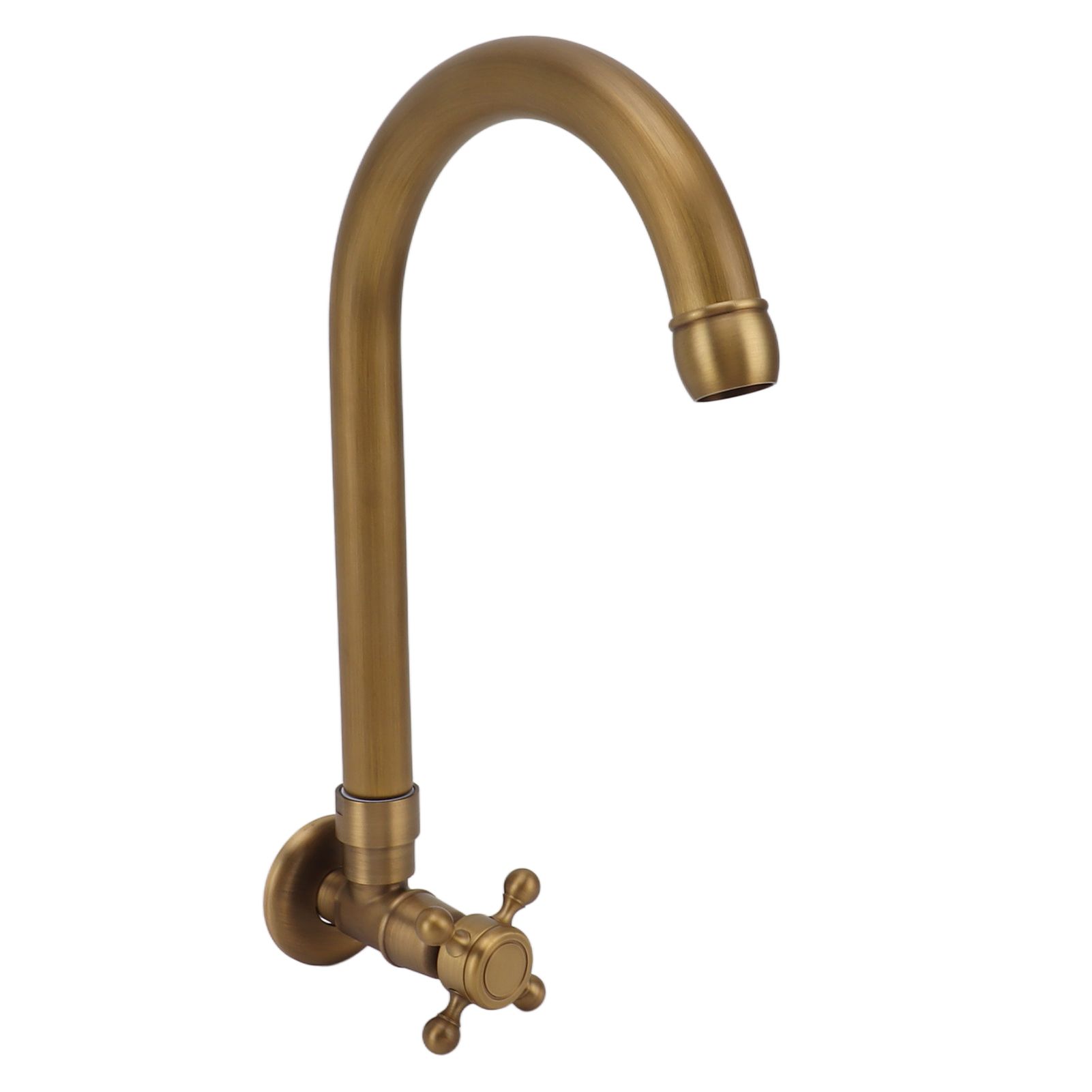 Garden Outdoor Faucet Antique In Wall Frost Crack Prevention 360 Degree Rotation Single Cold Water Faucet Tap Round Mouth โ image 5