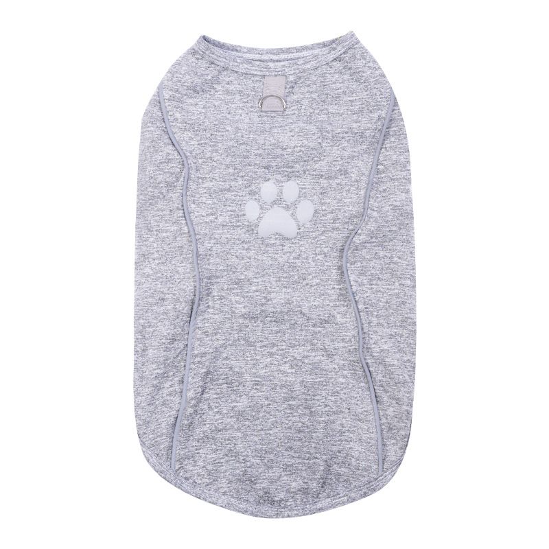 Lele Meow Reflective Vest Dog Clothes Poly Cotton Traction buckle reflective strip vest-dark gray Xxl back length 49 bust 59 neck circumference 42