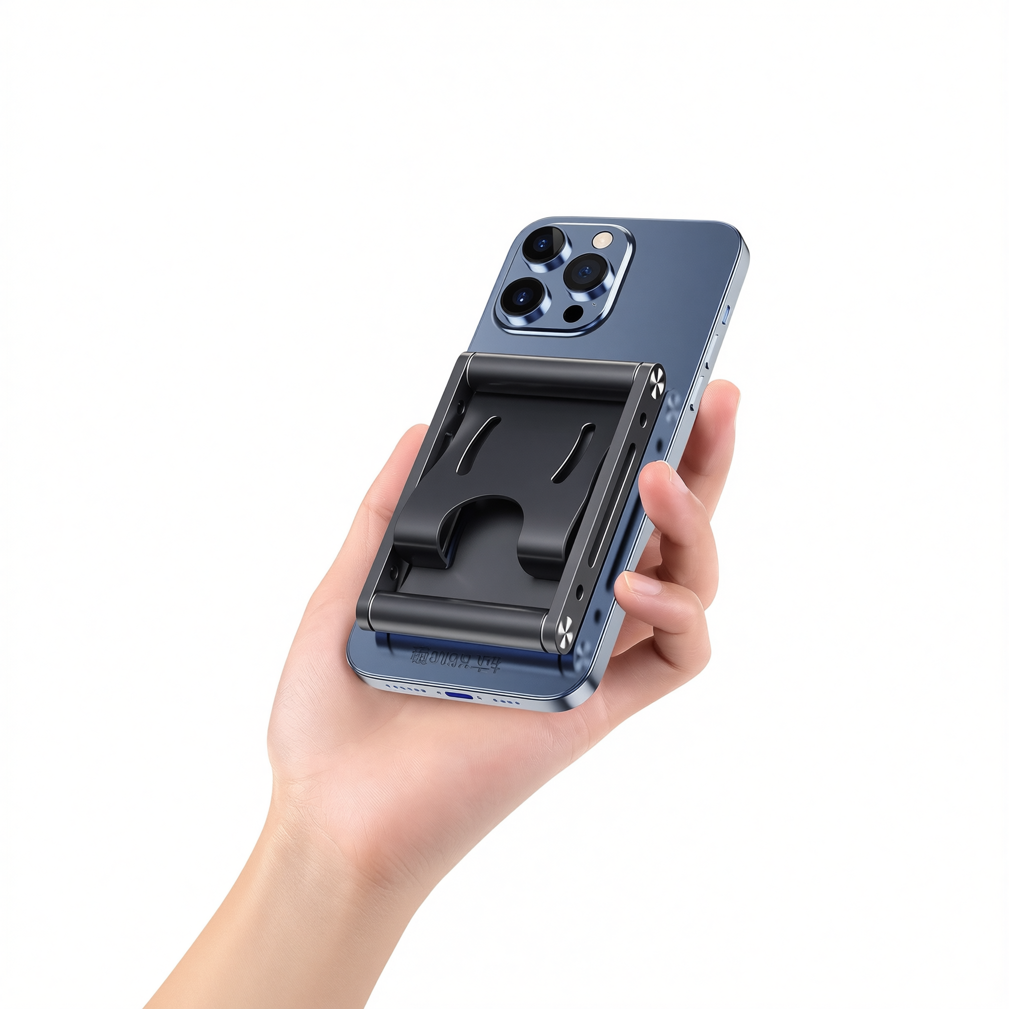 Metal Phone Stand This is spring K53 Rotating Desktop K54 all-metal rotating bracket-aurora silver โ image 4