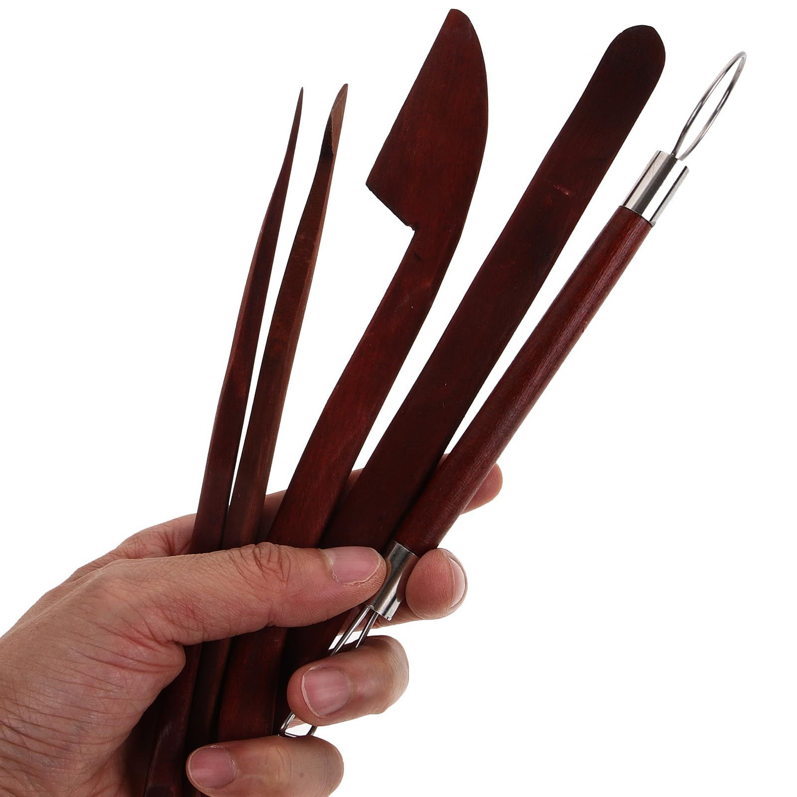 Art Supply Tools Pottery Kit Tools Double-Ended Clay Tools Wood Tools Kids Tools Wooden Clay Sculpting Tools Suite Bamboo โ image 2