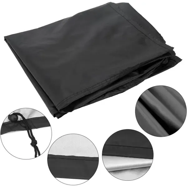 1 Piece Square Charcoal Grill Cover,420D Waterproof Oxford Fabric UV-Resistant Outdoor BBQ Protector, Black, 80 × 66 × 100 cm — image 2