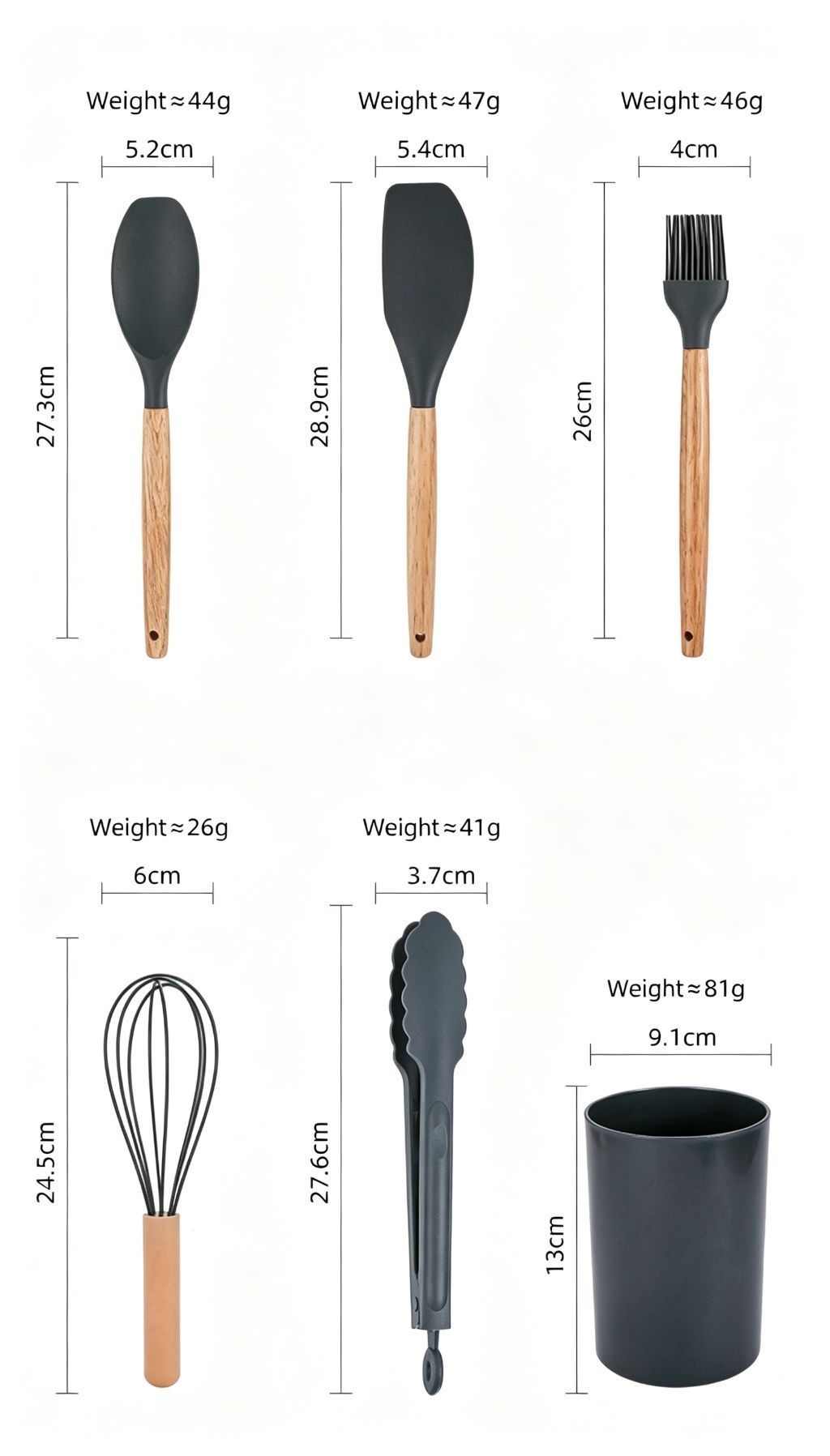 Silicone Kitchen Utensils 12‑Piece Set Light Green,Multi‑Purpose Silicone Spatula Spoon Collection,Gentle for Non‑Stick Surface,Household Kitchen — image 4