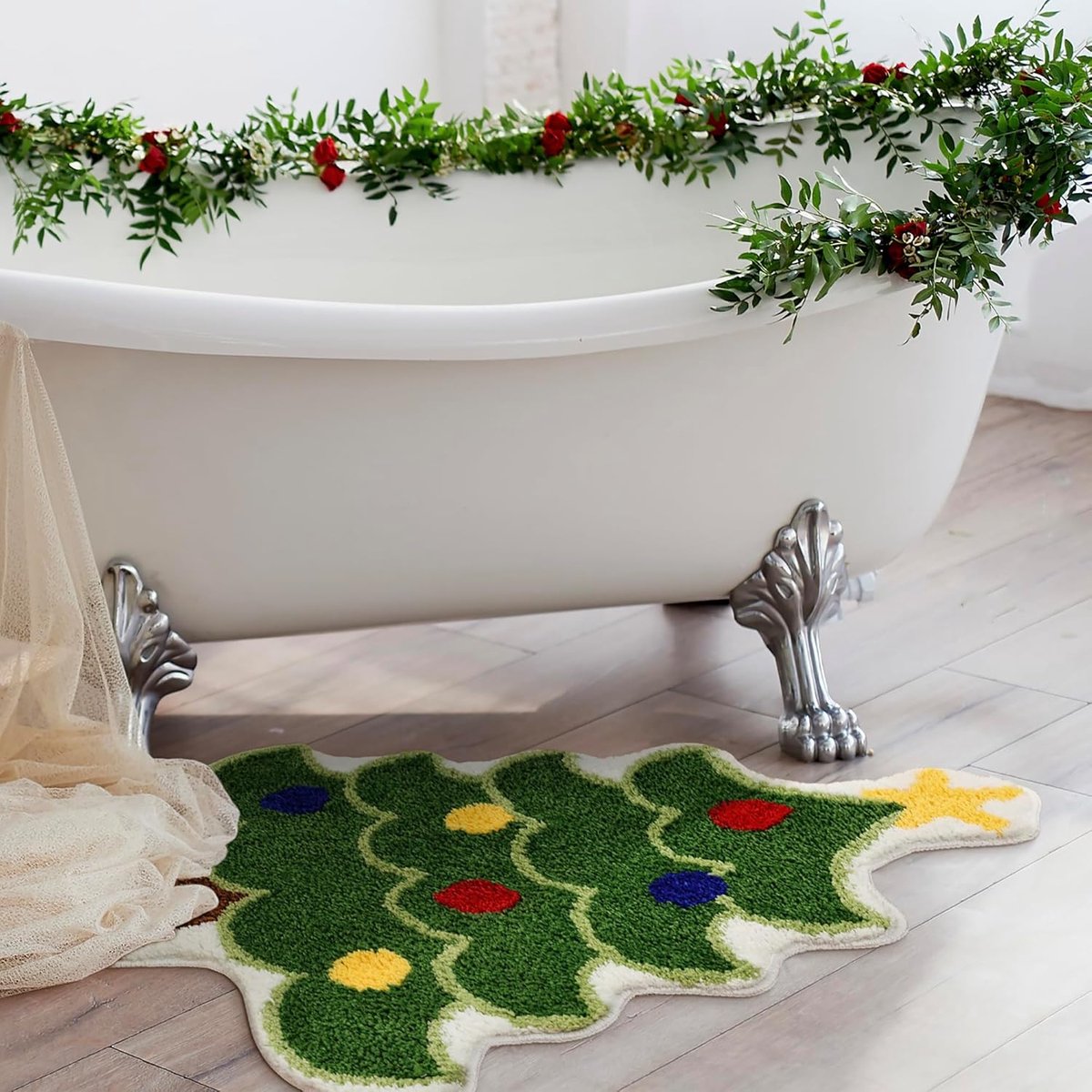 Carpet - 40*60 cm - Doormat - Christmas Bath Mat - Christmas Floor Mat - Christmas Tree Bath Mat - Absorbent Bath Mat - Non-Slip Shower Mat - Bathroom Mat โ image 6