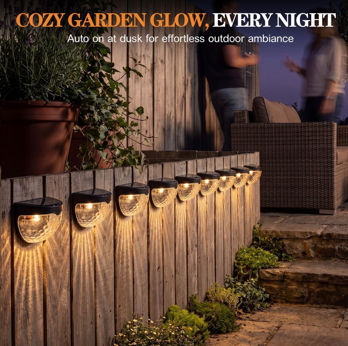Raised Garden Bed Solar Lights Magnetic with Dusk to Dawn Sensors Wide Angle IPX4 Waterproof Solar Powered Lights Outdoor for Planter Raised Beds Garden Patio — image 6