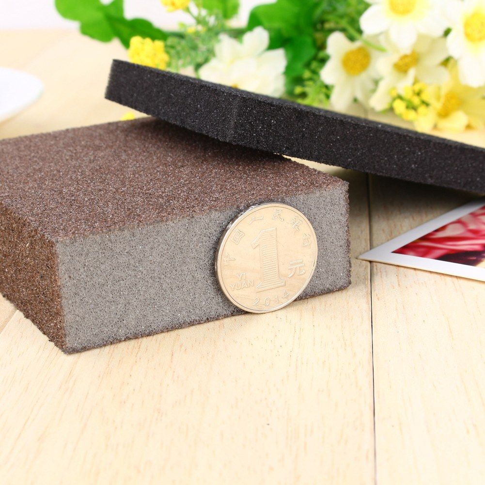 Portable Carborundum Magic Sponge Brush Eraser Kitchen Bathroom Washing Cleaning Sponge — image 4