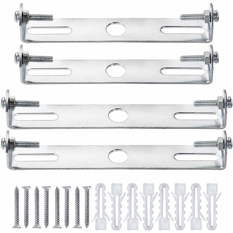 4 Pack Ceiling Light Fixture, Ceiling ROse, Chandelier Silver Universal Light Holder With Screws And Nuts, Carbon Steel