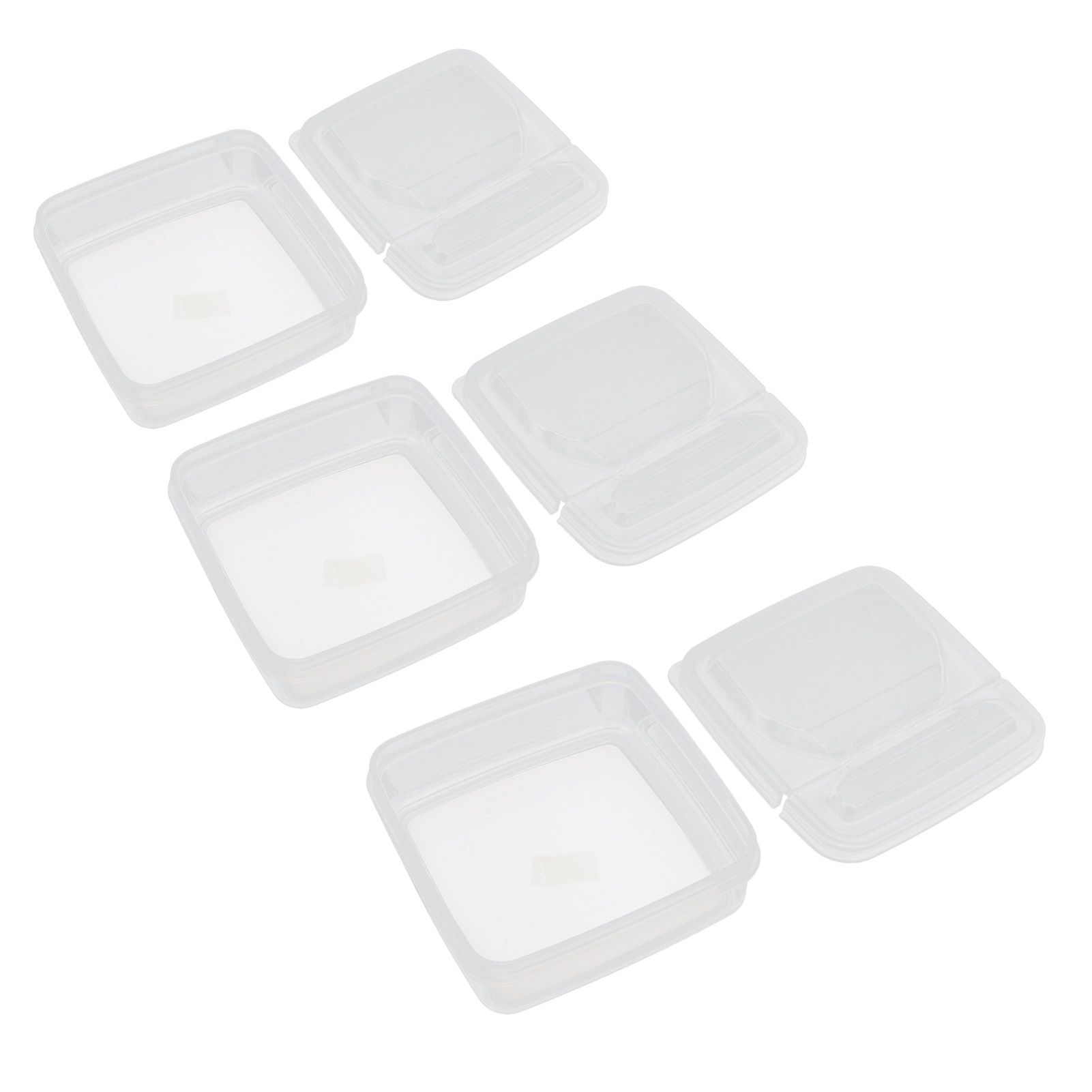 3Pcs Flip Lid Cheese Container Transparent Clear PP Food Storage Box Case for Fridge โ image 4