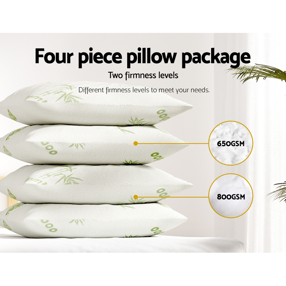 Giselle Bedding 4 Pack Bamboo Pillow Family Hotel โ image 4