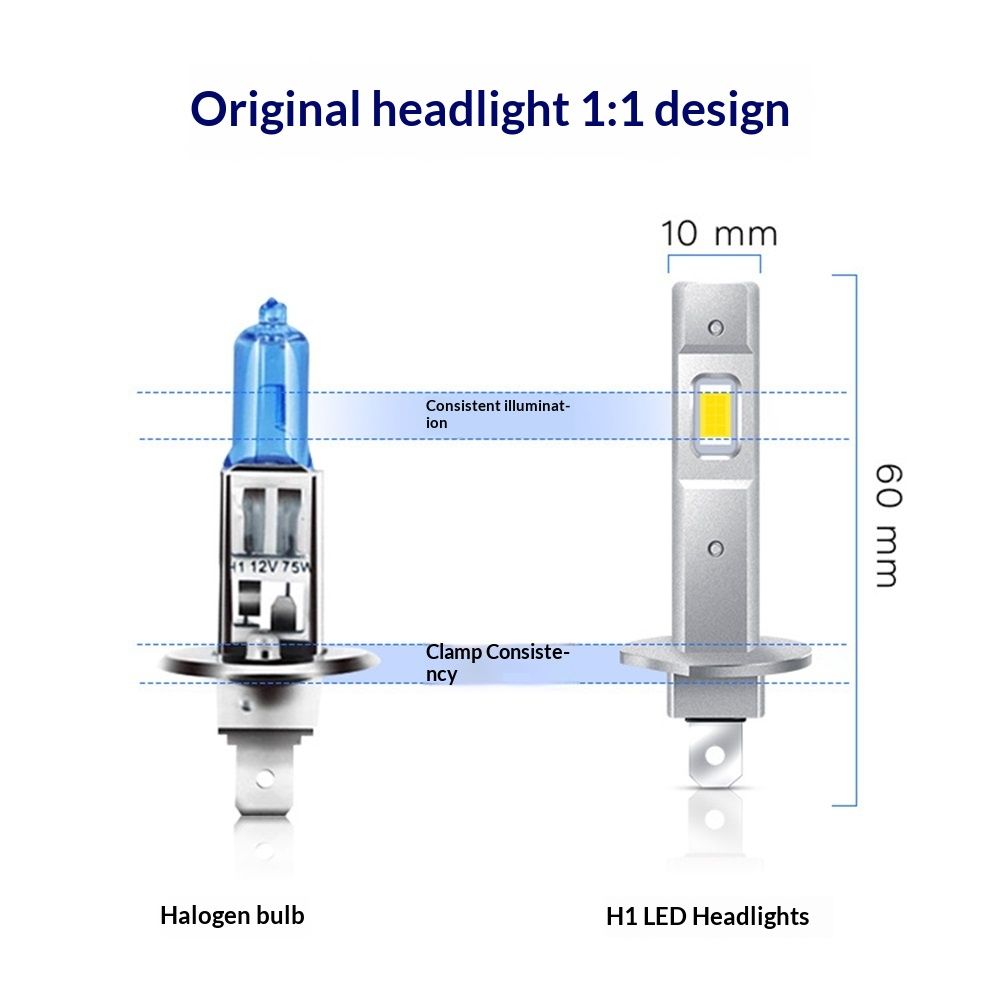 H1 Bulbs Super Bright, 1:1 Size Stock S6 H1 Light No Adapter Required No Cordless, 3000K Cool White Hi/Lo Bulbs, Plug-N-Play, Driving Fog Spot Light — image 2