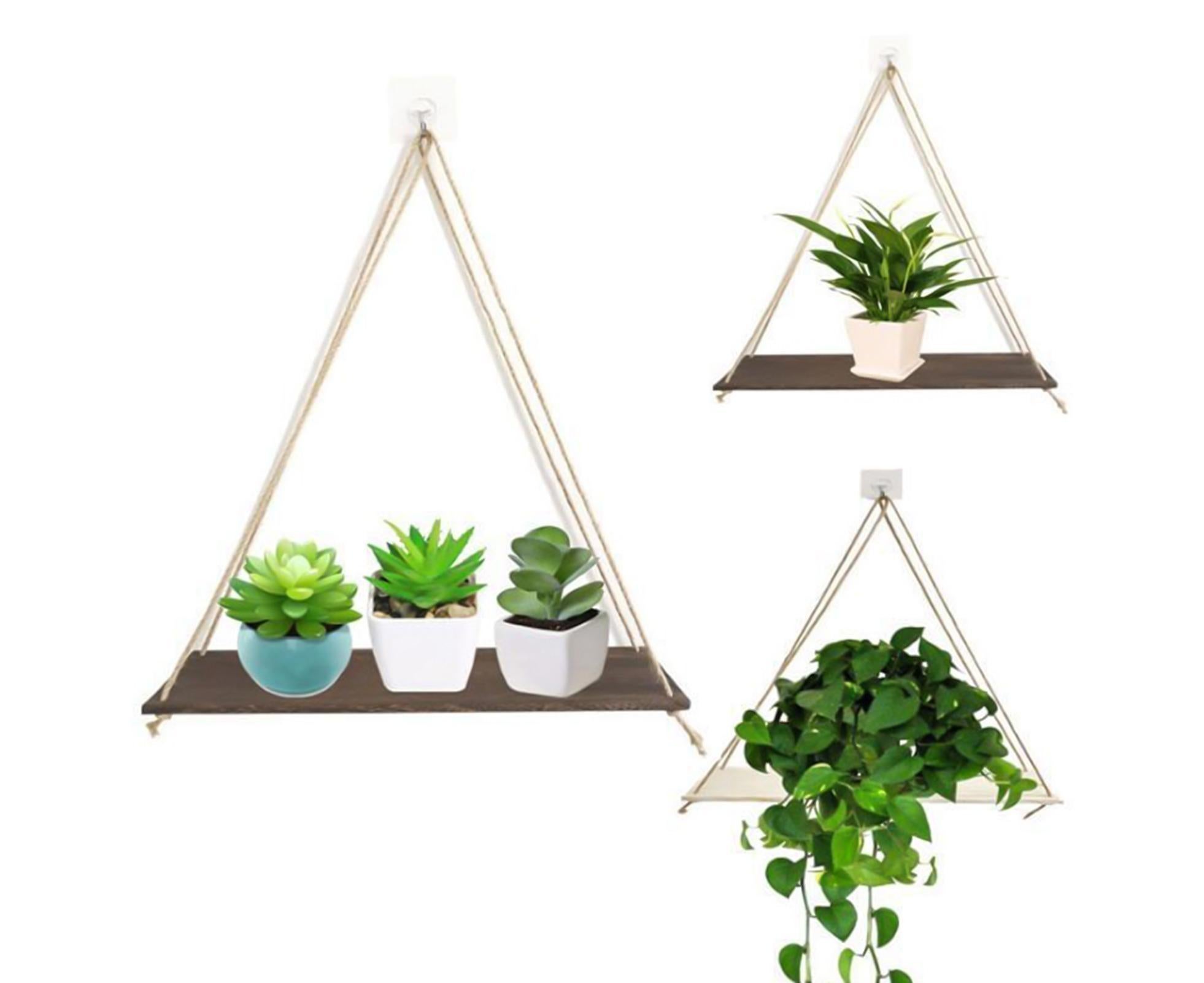 Home Plant Bonsai Photos Frame Wood Window Wall Hanging Shelves Storage Rack- S — image 5
