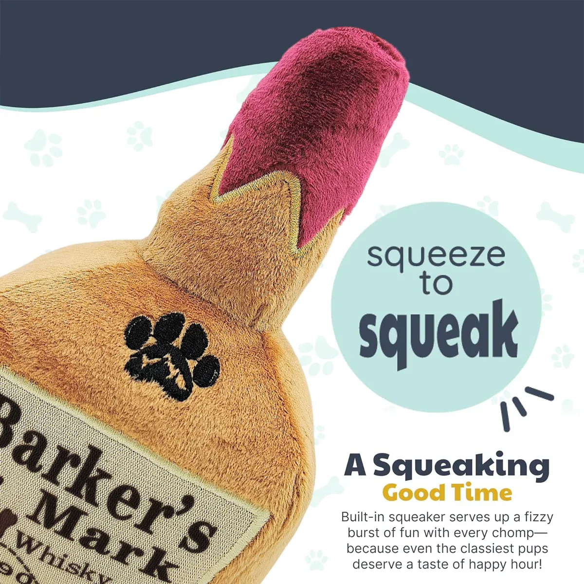 Dog Squeaky Toy Plush Wine Bottle Stuffed Chew Toy Sound Pet Play Supplies Use — image 4