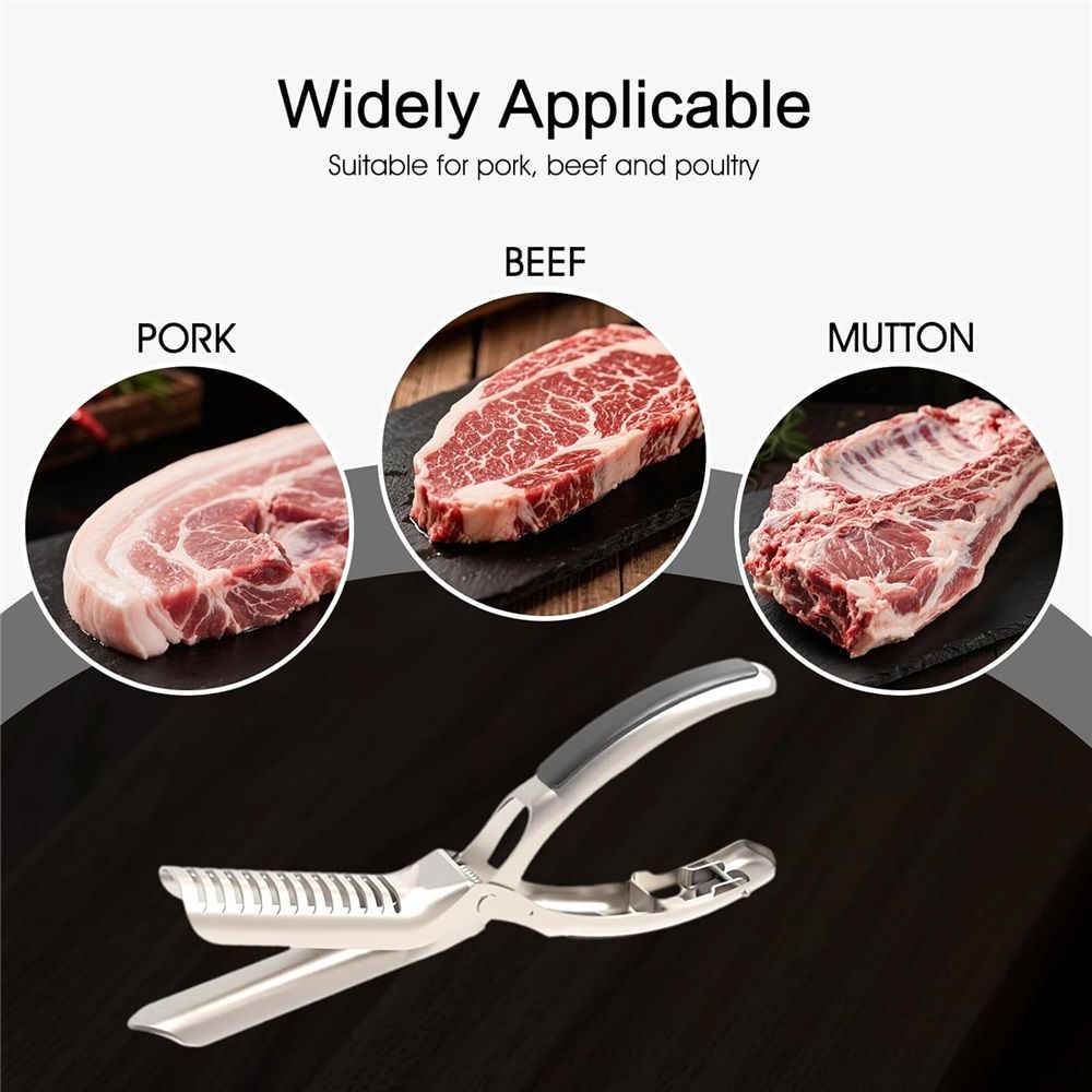 2 Sets Rib Membrane Removal Tool,Stainless Steel Rib Prep Tool Membrane Remover,BBQ Rib Prep Tool with Arc Clamp & Non-Slip Grip for Easy Rib Skinner,Kitchen — image 2