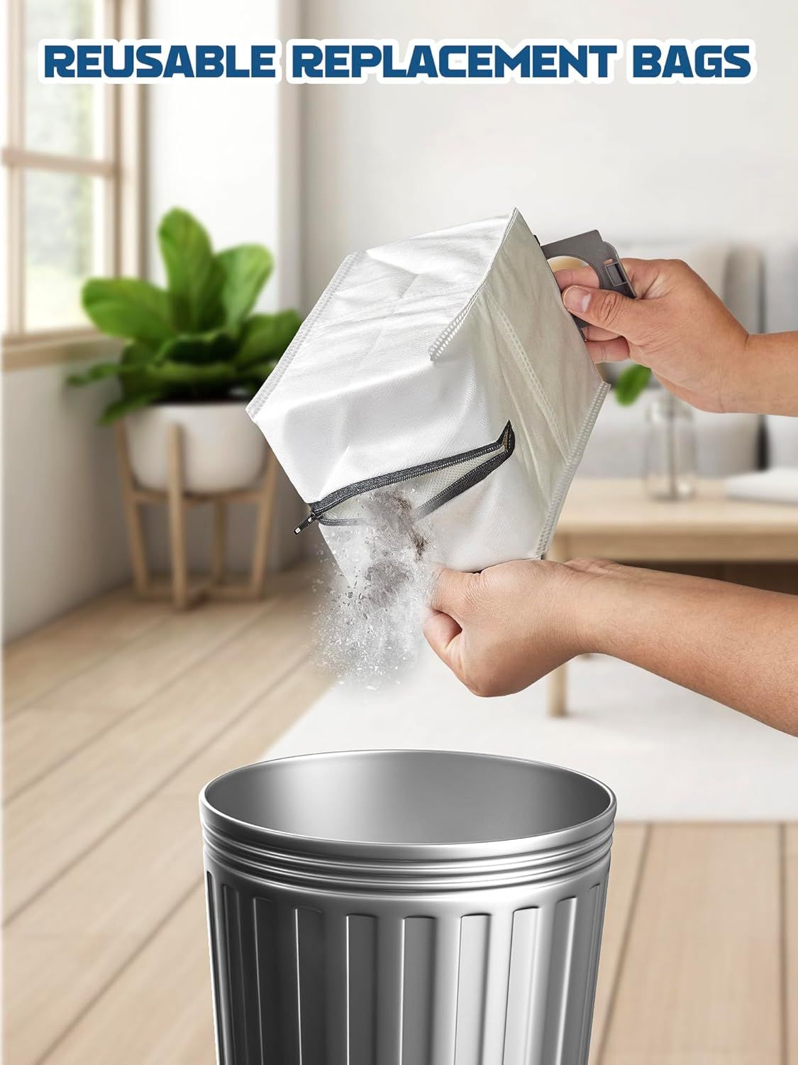 Reusable Dust Bags or Dreame X50 Ultra Series/Aqua10 Series / L50 Ultra / L40s Ultra AE / L40s Ultra CE / L10s Ultra Gen2, 3.2L, 3 Pack — image 6