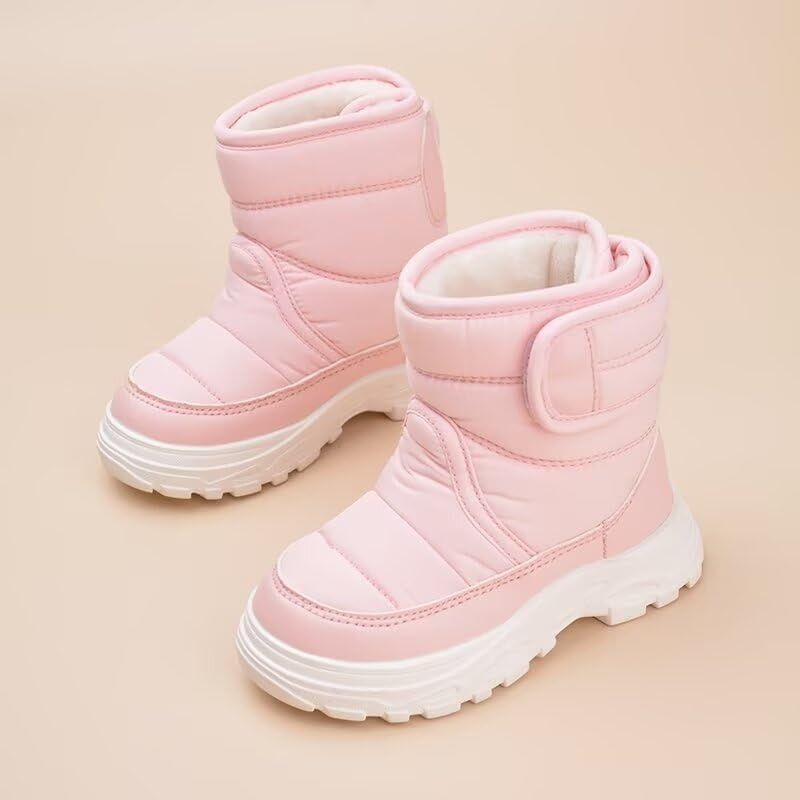Toddler Boy Girl Anti Slip Warm Winter Boots pink AU8 Size for Outdoor Walking Snow Sport Trekking โ image 3