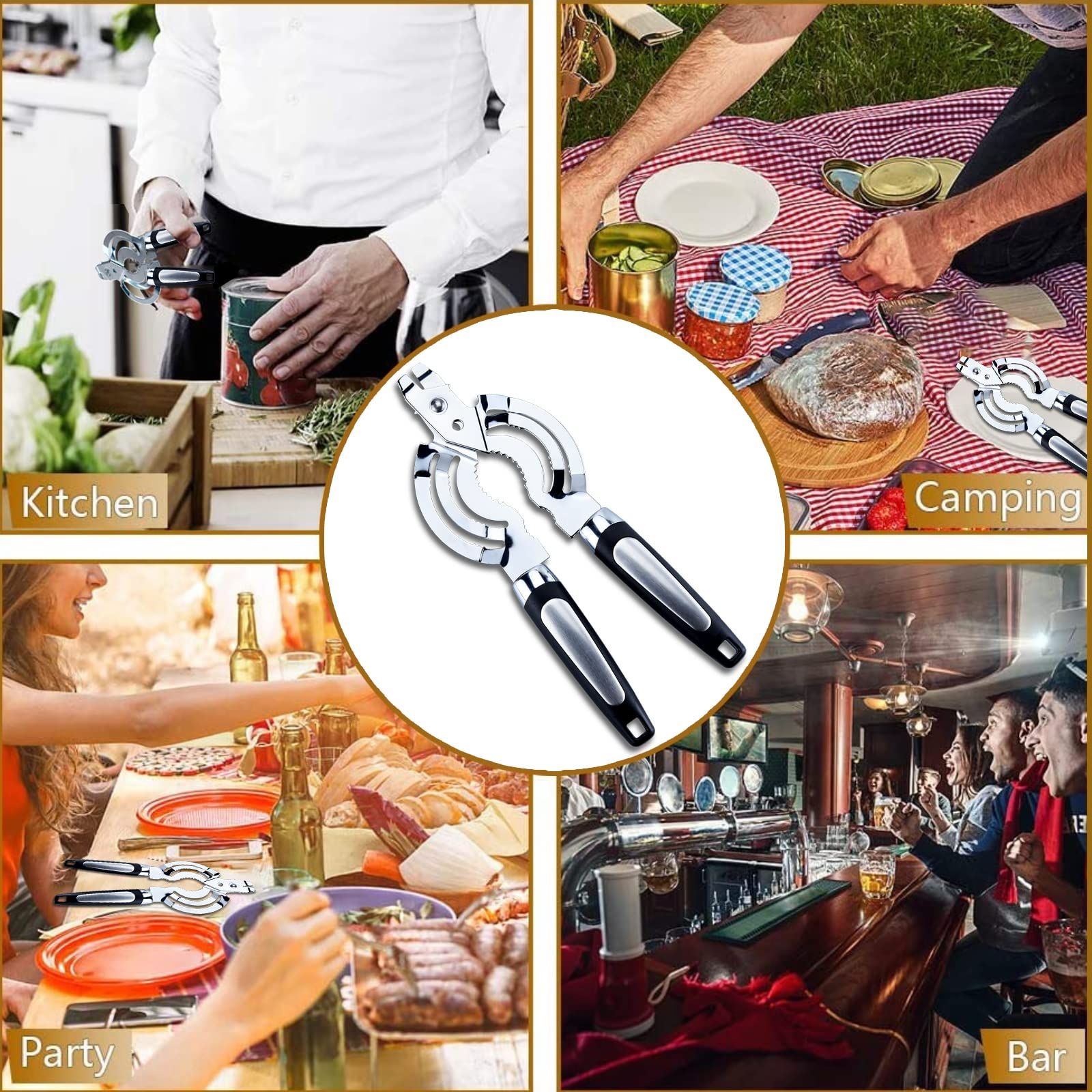 Multi Jar Opener for Weak Hands, Stainless Steel Jar Lid Opener, Beer Bottle Opener for Arthritic Hands, Seniors with Arthritis โ image 4