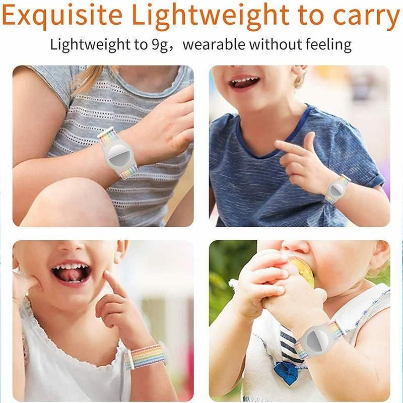 For Apple Airtag Case Protective Cover Wristband Nylon Air Tag Band Anti-Lost S Size - Grey โ image 6
