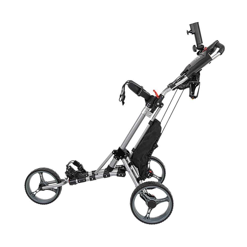 Golf Club Buggy Trolley Cart Compact Foldable 3 Wheel โ image 4