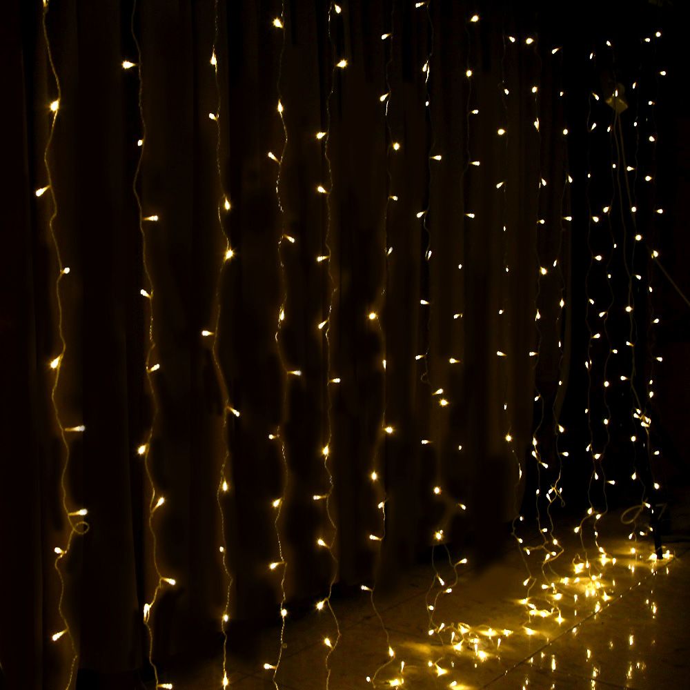 3X6M Christmas Lights Curtain Light Warm White 600 LED Jingle Jollys โ image 2